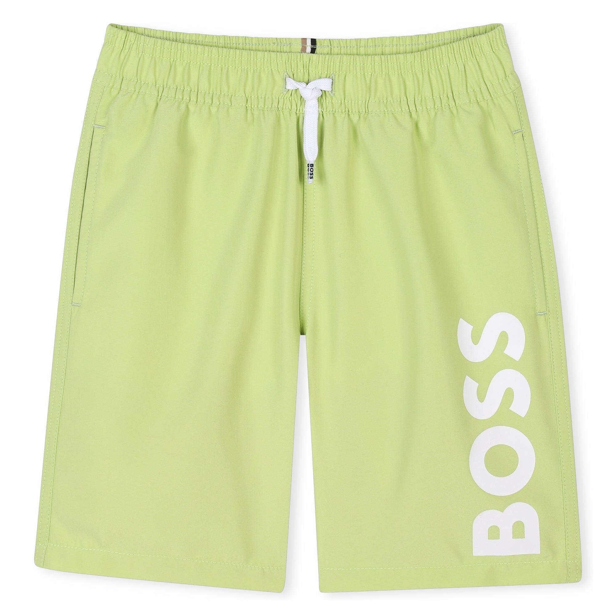 BOSS Badeshorts in der Farbe Lime mit Logoprint Badehose Boss