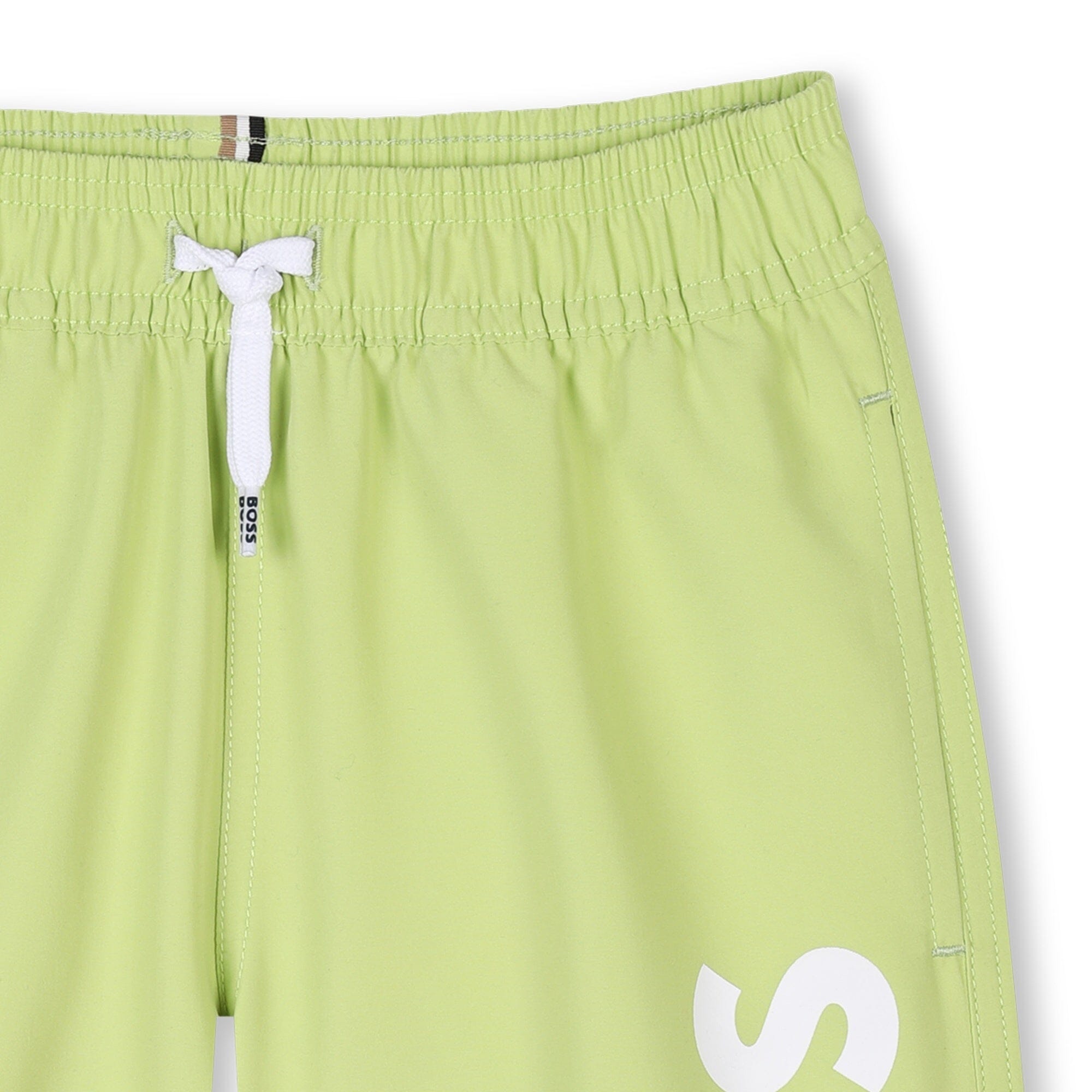 BOSS Badeshorts in der Farbe Lime mit Logoprint Badehose Boss
