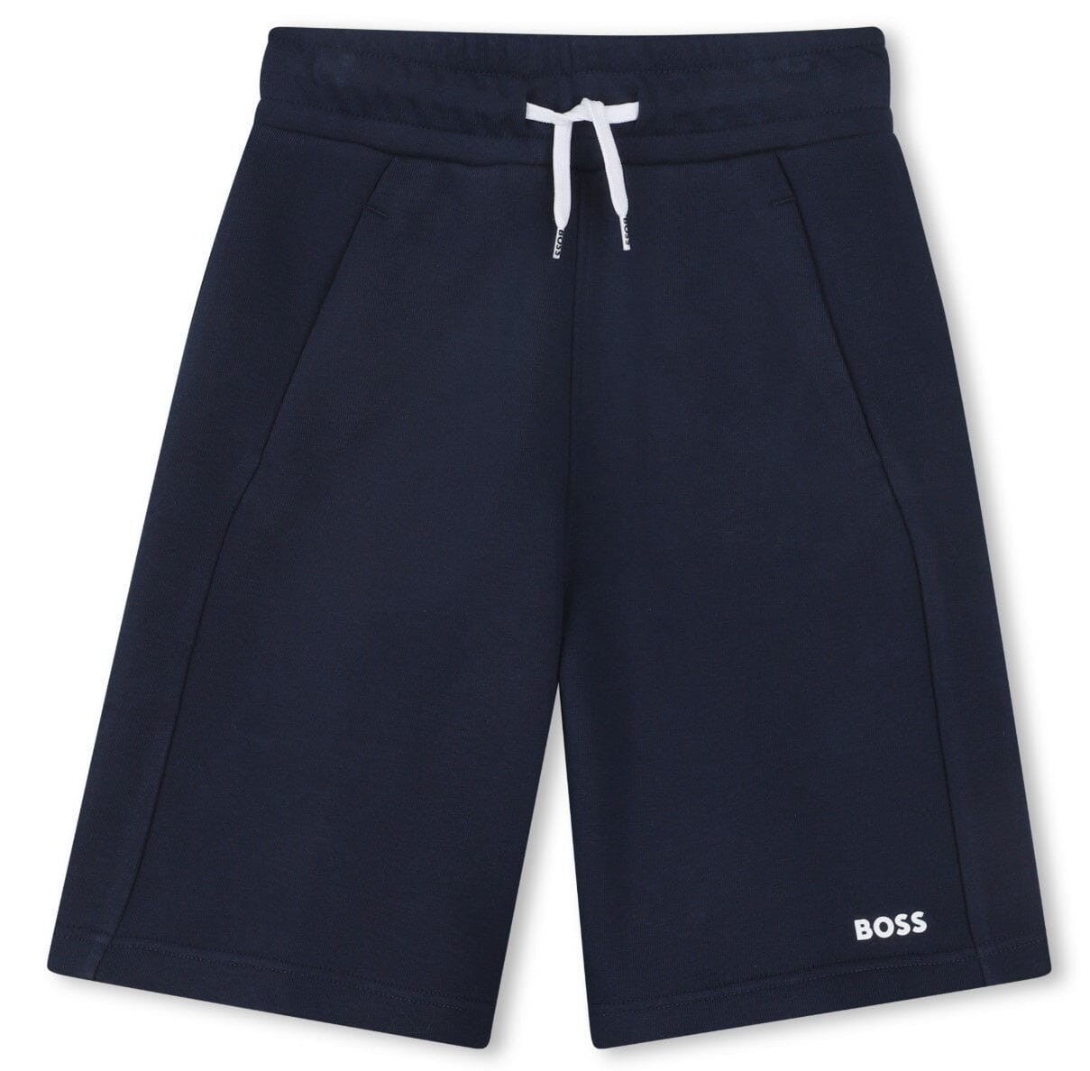 BOSS Bermuda Shorts dunkelblau mit weißen Akzenten Shorts Boss