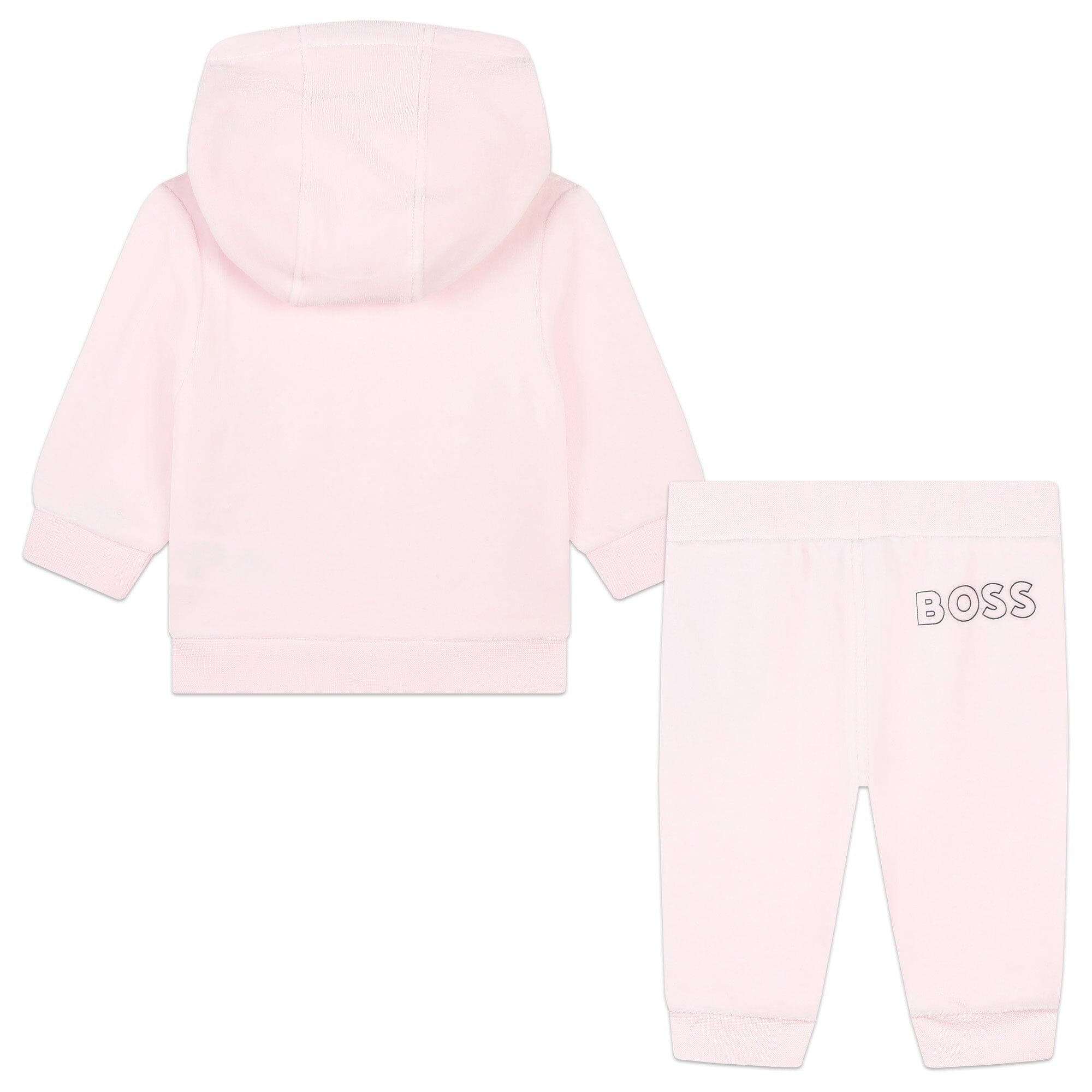 BOSS Baby Jogginganzug 2er Set rosa aus Velours Baby Kombination Boss