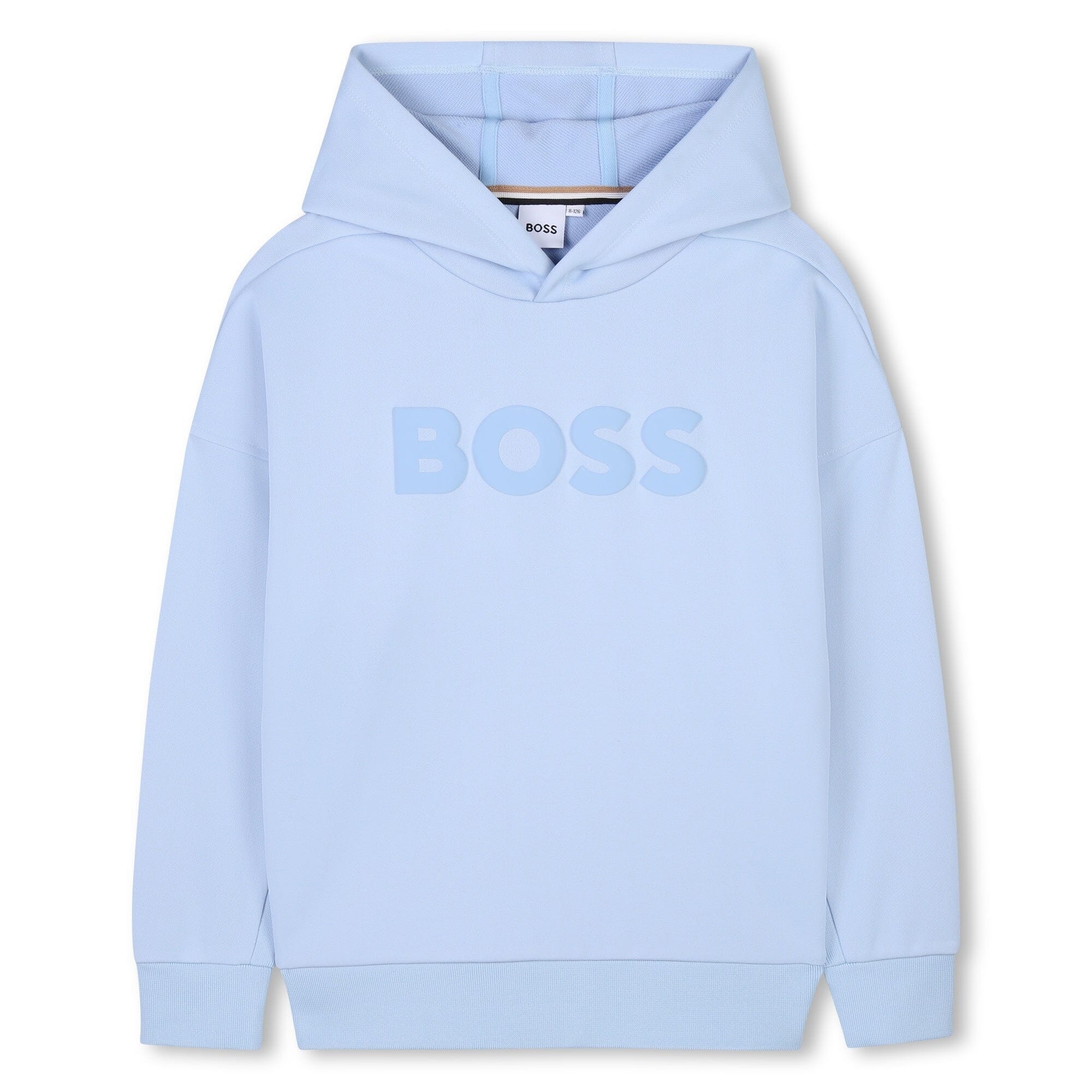 BOSS Kapuzenpullover hellblau mit 3D-Logo Hoodie Boss