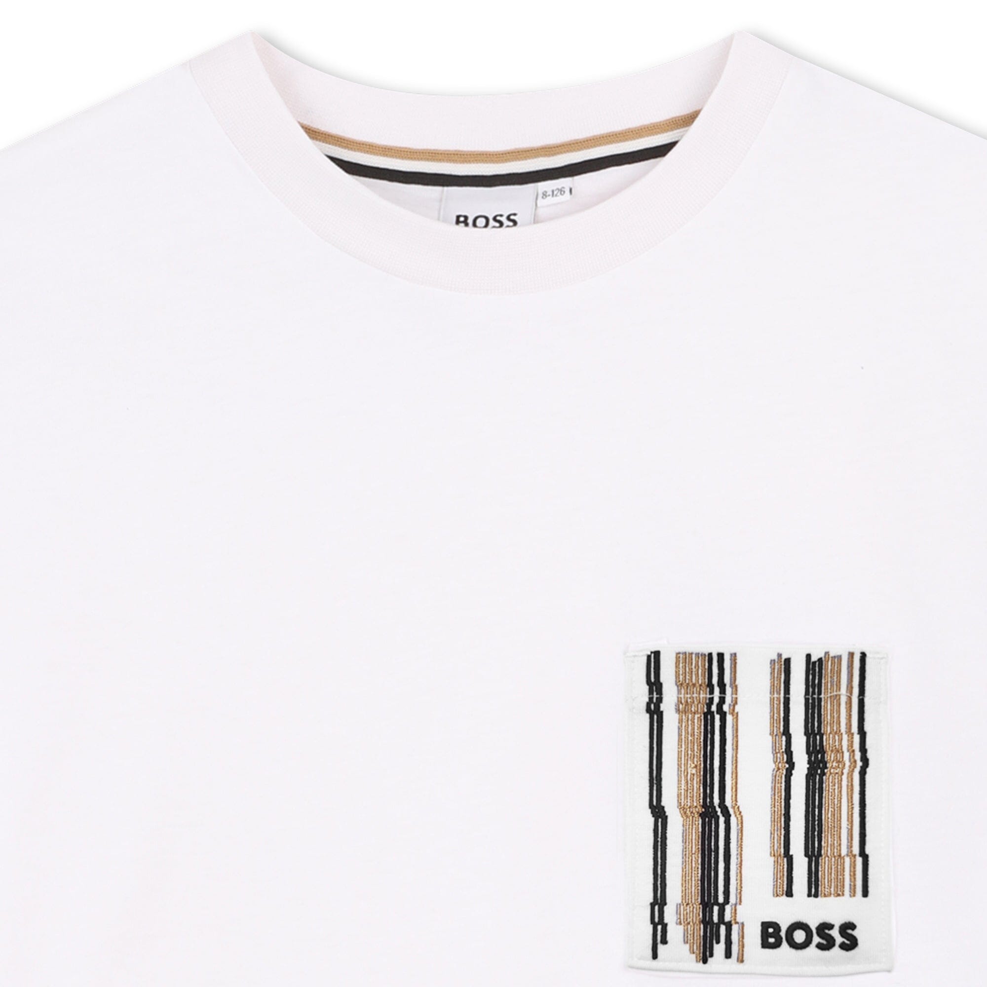BOSS Kidswear – Kurzärmeliges T-Shirt „Weiss“ (Pocket-Print) T-Shirt Boss Kidswear
