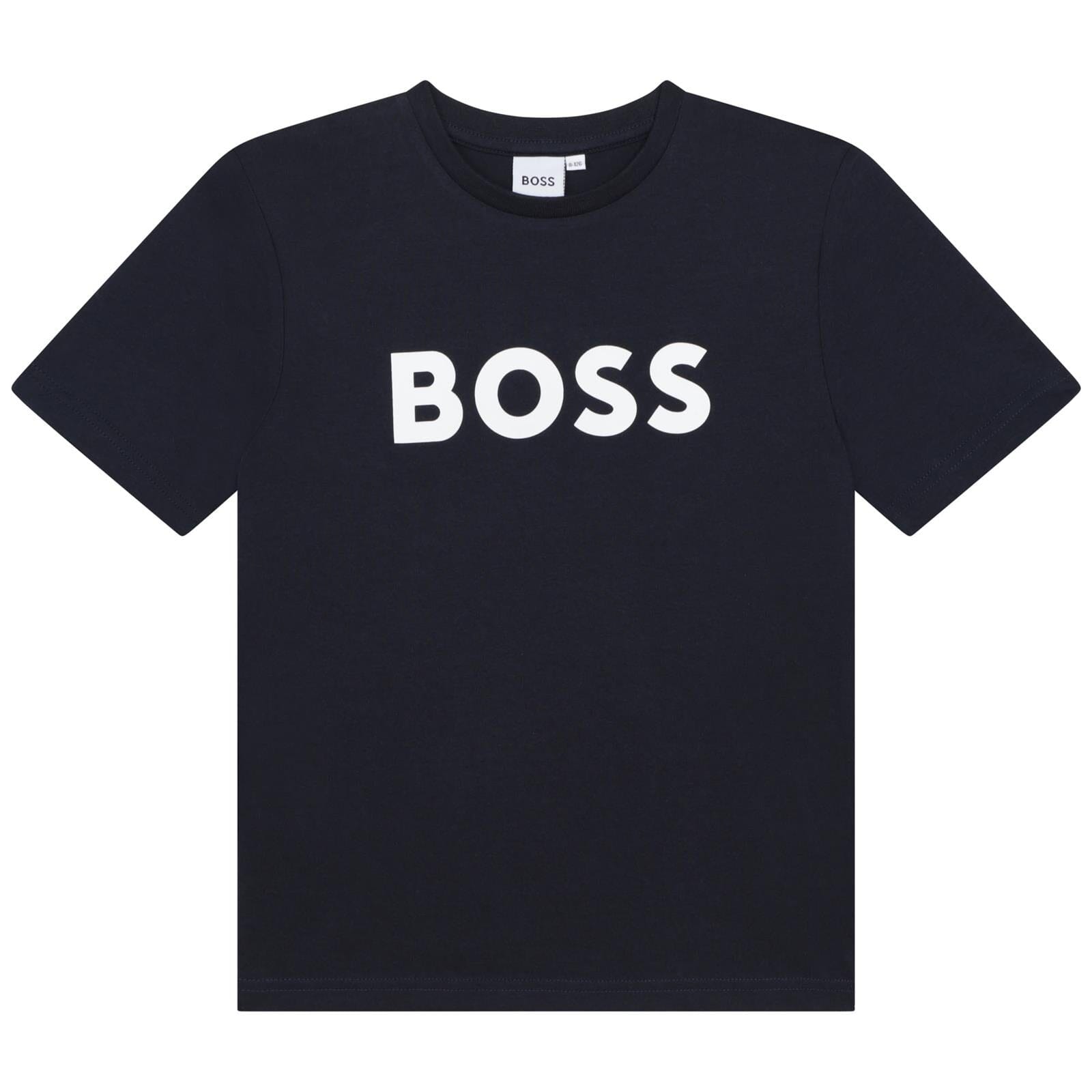 BOSS Kidswear T-Shirt – Marine, Logo-Print T-Shirt BOSS 8 Jahre / 122-128