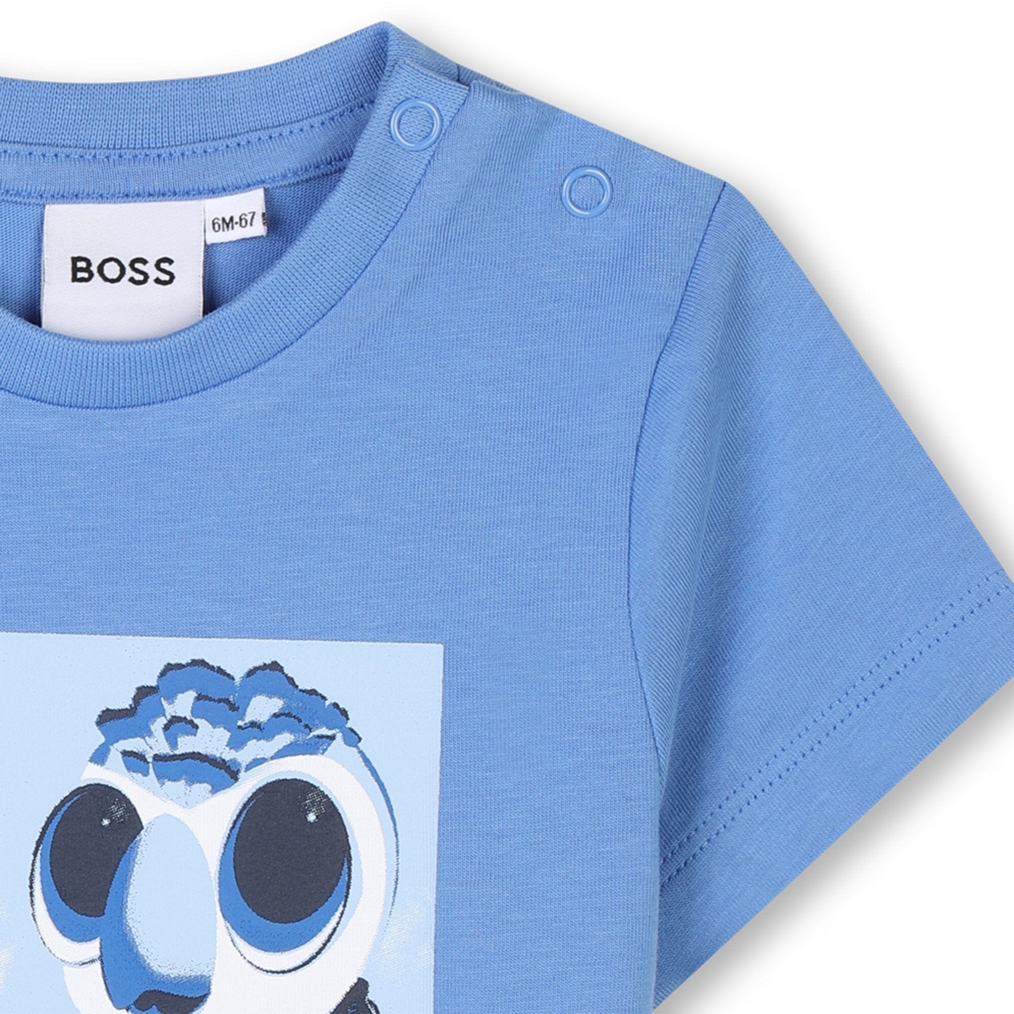 BOSS T-Shirt blau mit niedlichem Motivprint T-Shirt Boss