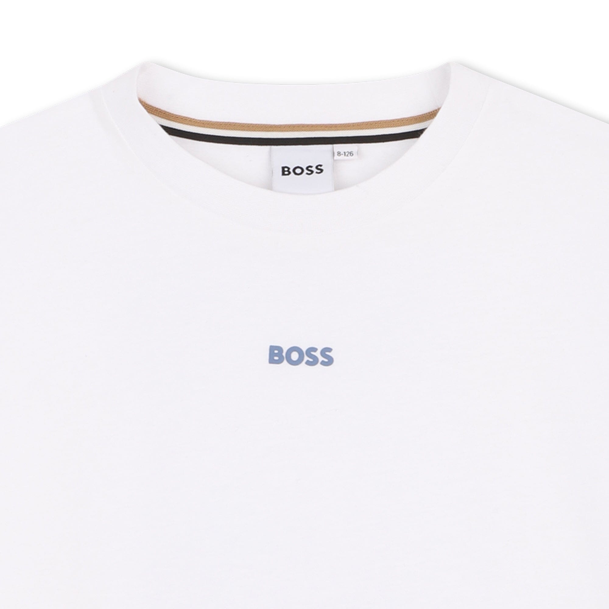BOSS Kidswear T-Shirt mit Rückenprint – Weiß T-Shirt BOSS