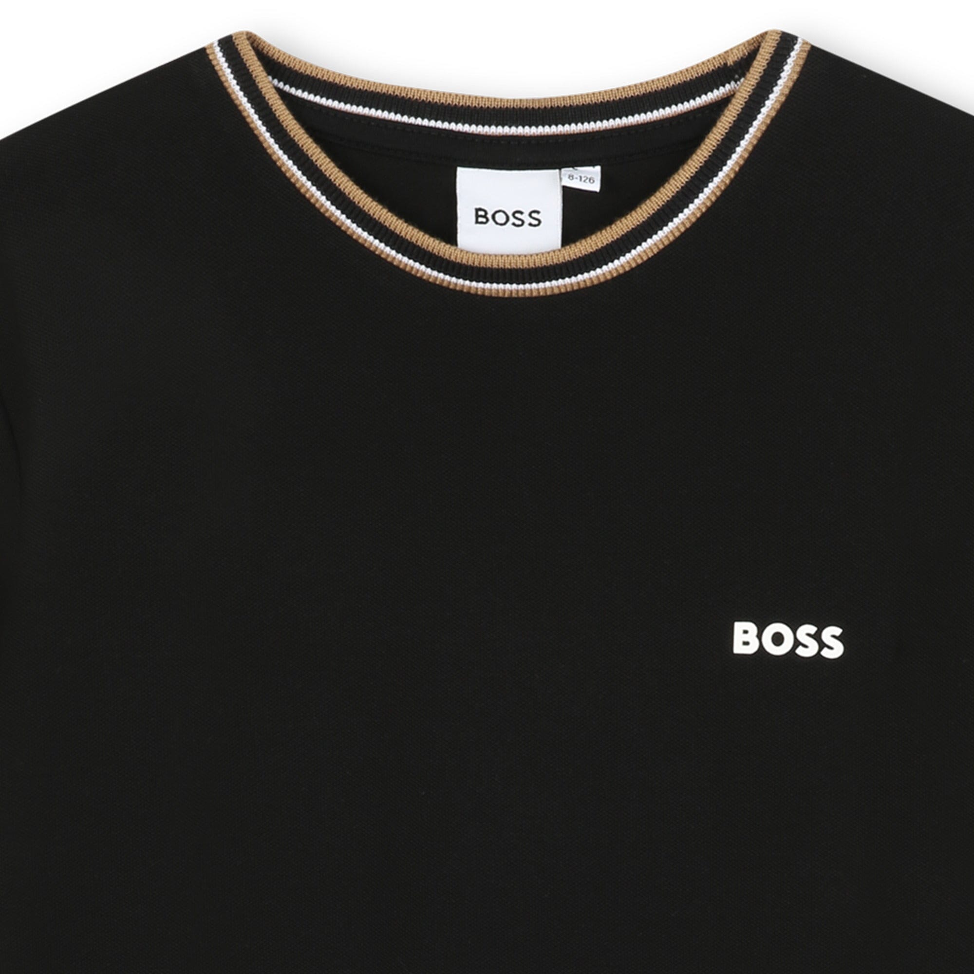 BOSS Kidswear T-Shirt Schwarz Kurzarm im Mini Me Style T-Shirt Boss Kidswear