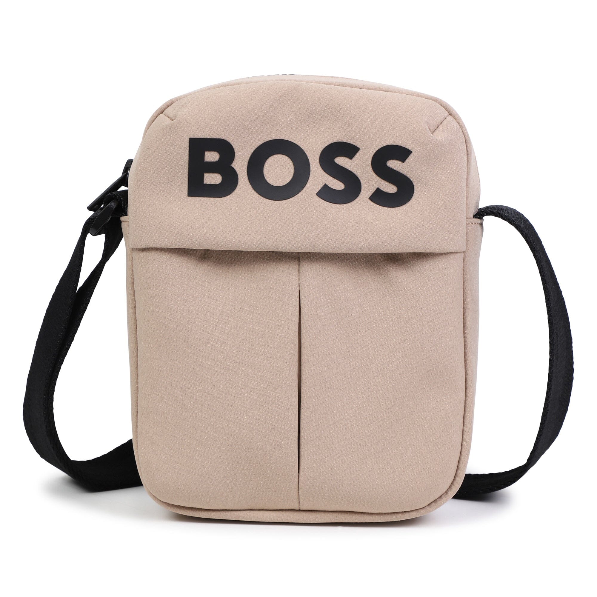 BOSS verstellbare Umhängetasche schwarz/ braun mit Logo und Zippverschluss Tasche Boss