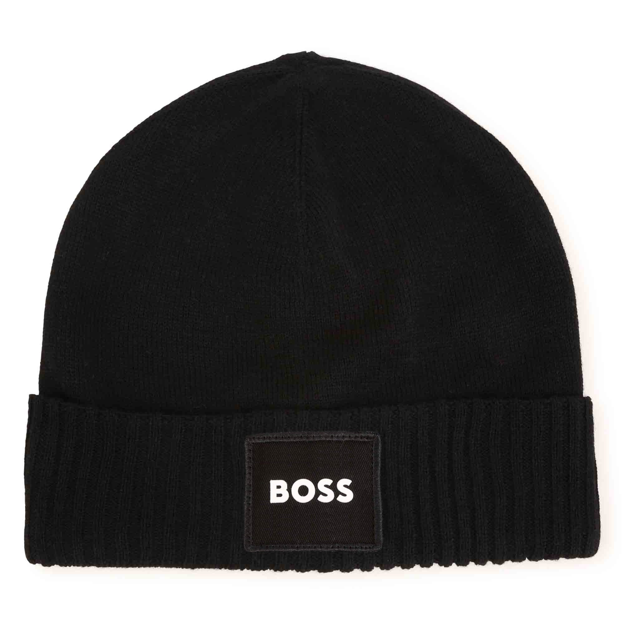 BOSS KIDS Mütze Logo schwarz Mützen Boss