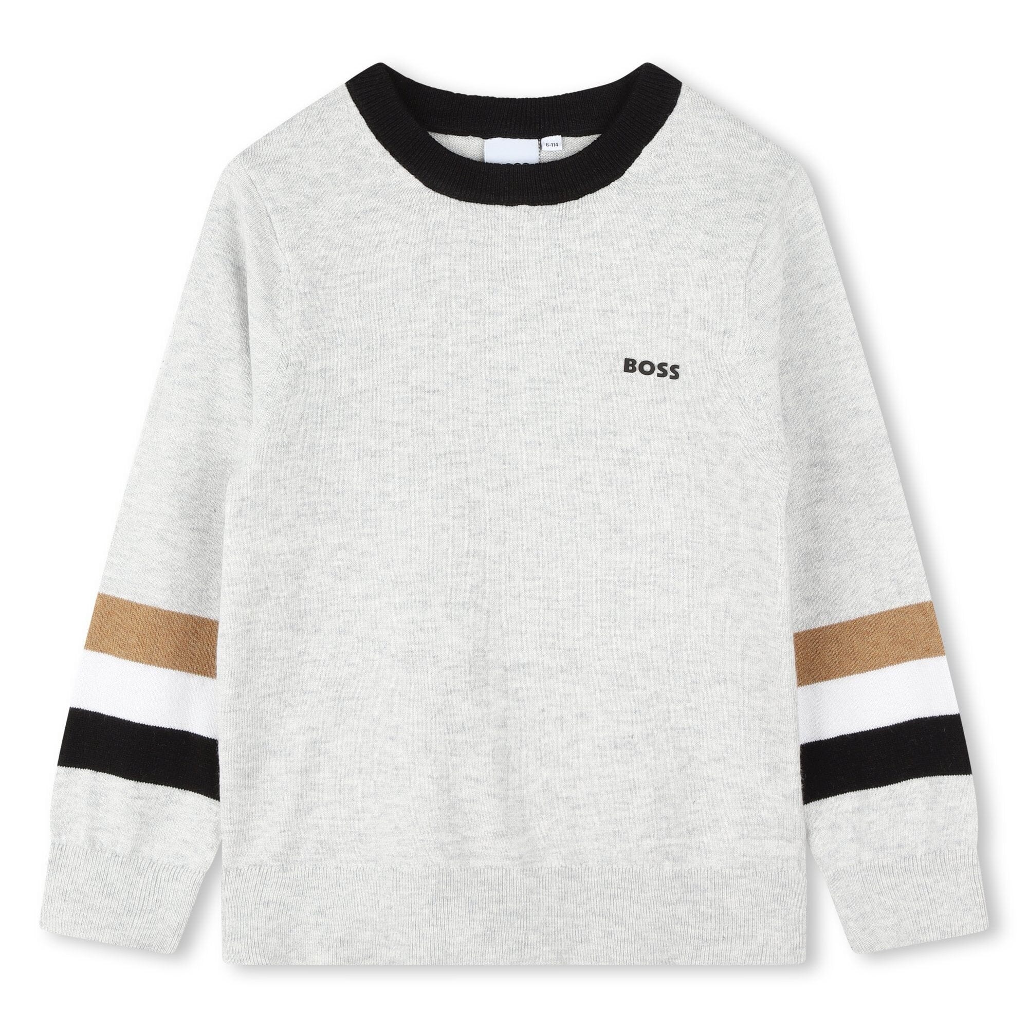 BOSS Kids Feinstrick Pullover mit Logo Pullover Boss