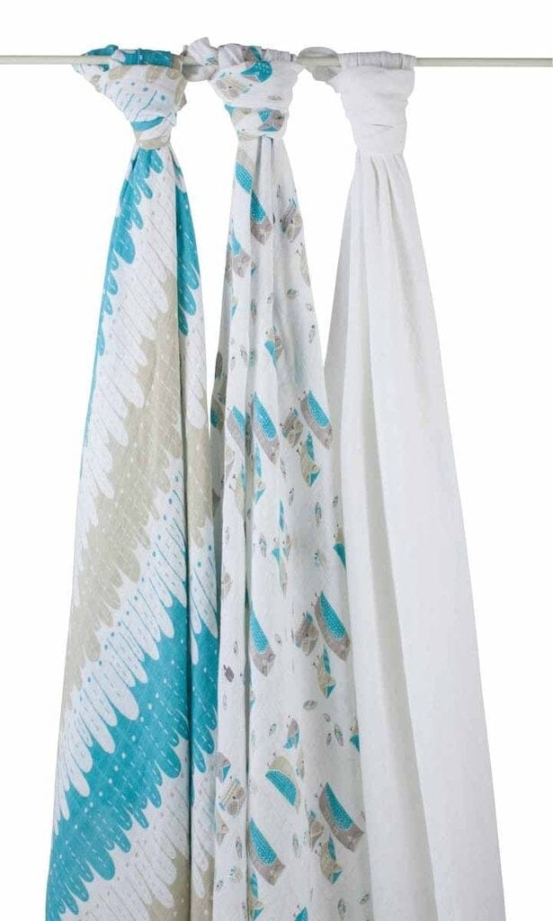 aden + anais Pucktücher organic swaddles wise guys 3 er Pack Pucktücher aden + anais