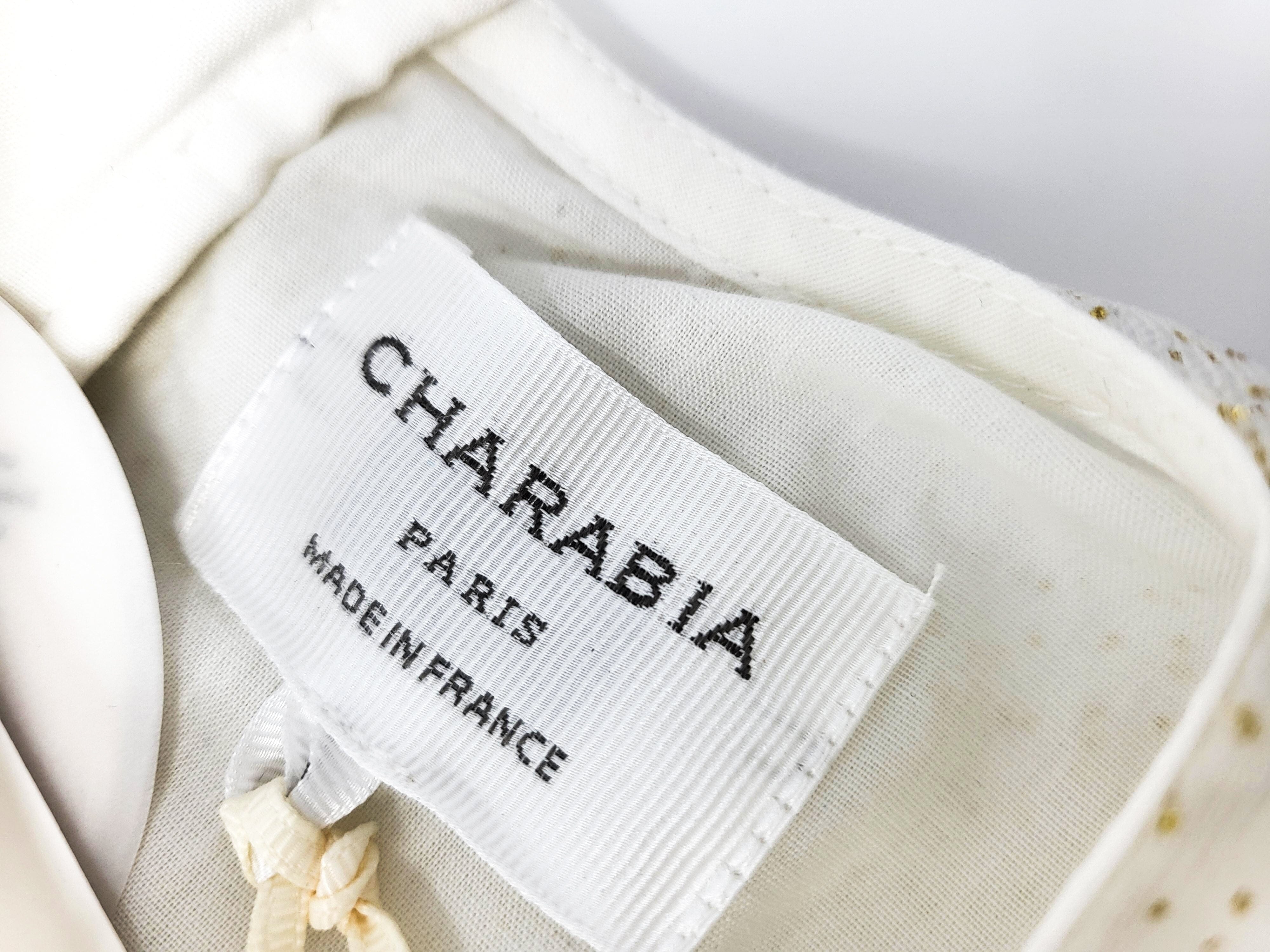 Charabia Glitzerkleid mit Federärmeln – weiß Kleid Charabia