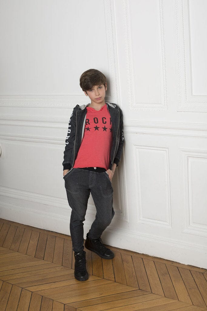 Zadig & Voltaire T-Shirt ROCK rot schwarz T-Shirt Zadig & Voltaire