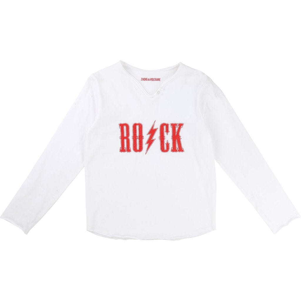 Zadig & Voltaire Longsleeve ROCK weiß rot Langarmshirt Zadig & Voltaire