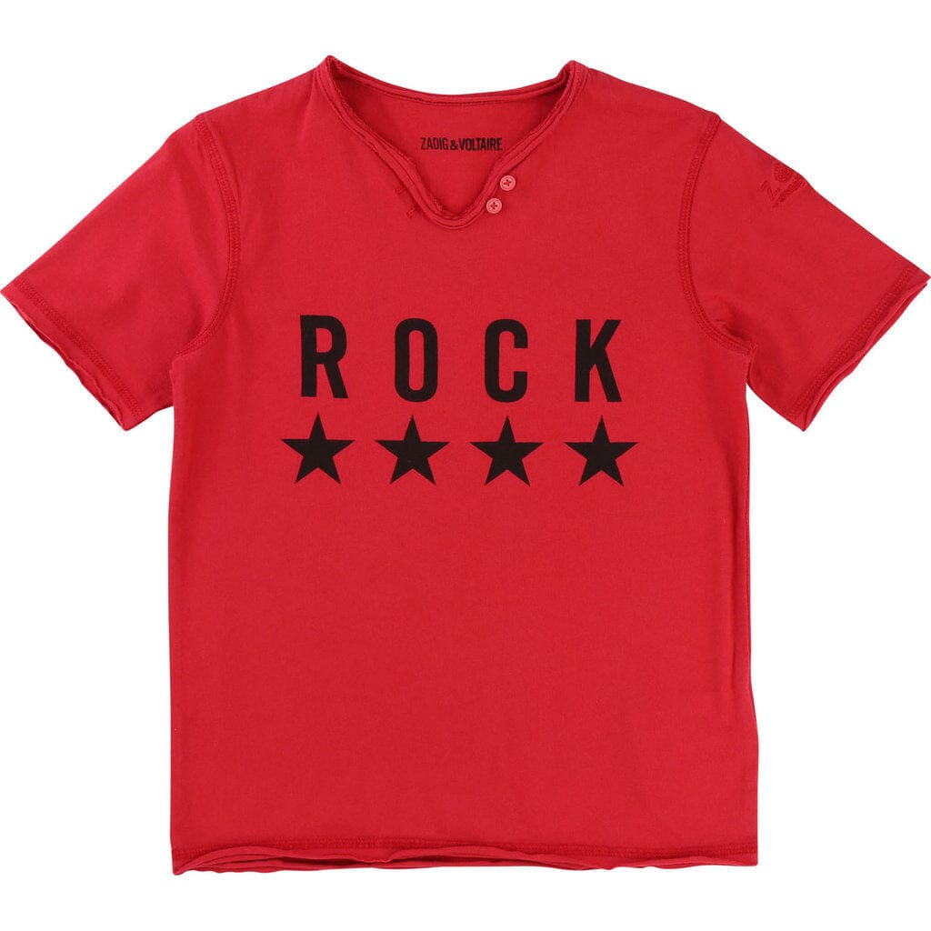 Zadig & Voltaire T-Shirt ROCK rot schwarz T-Shirt Zadig & Voltaire