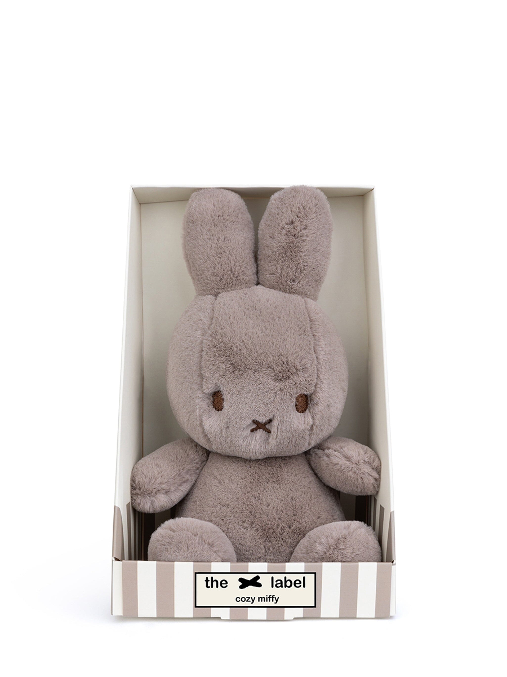 Cozy Miffy - The X Label - grau / taupe in Geschenkbox 23 cm sitzend süß Kuscheltiere Bon Ton Toys