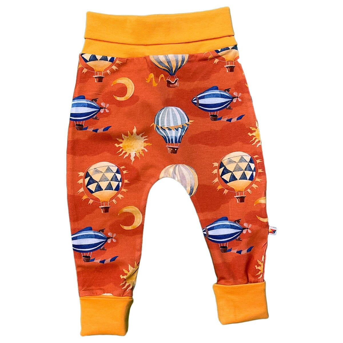 CURIOUS STORIES Hose orange mit Ballons allover Print aus Biobaumwolle - Copy Hose Curious Stories