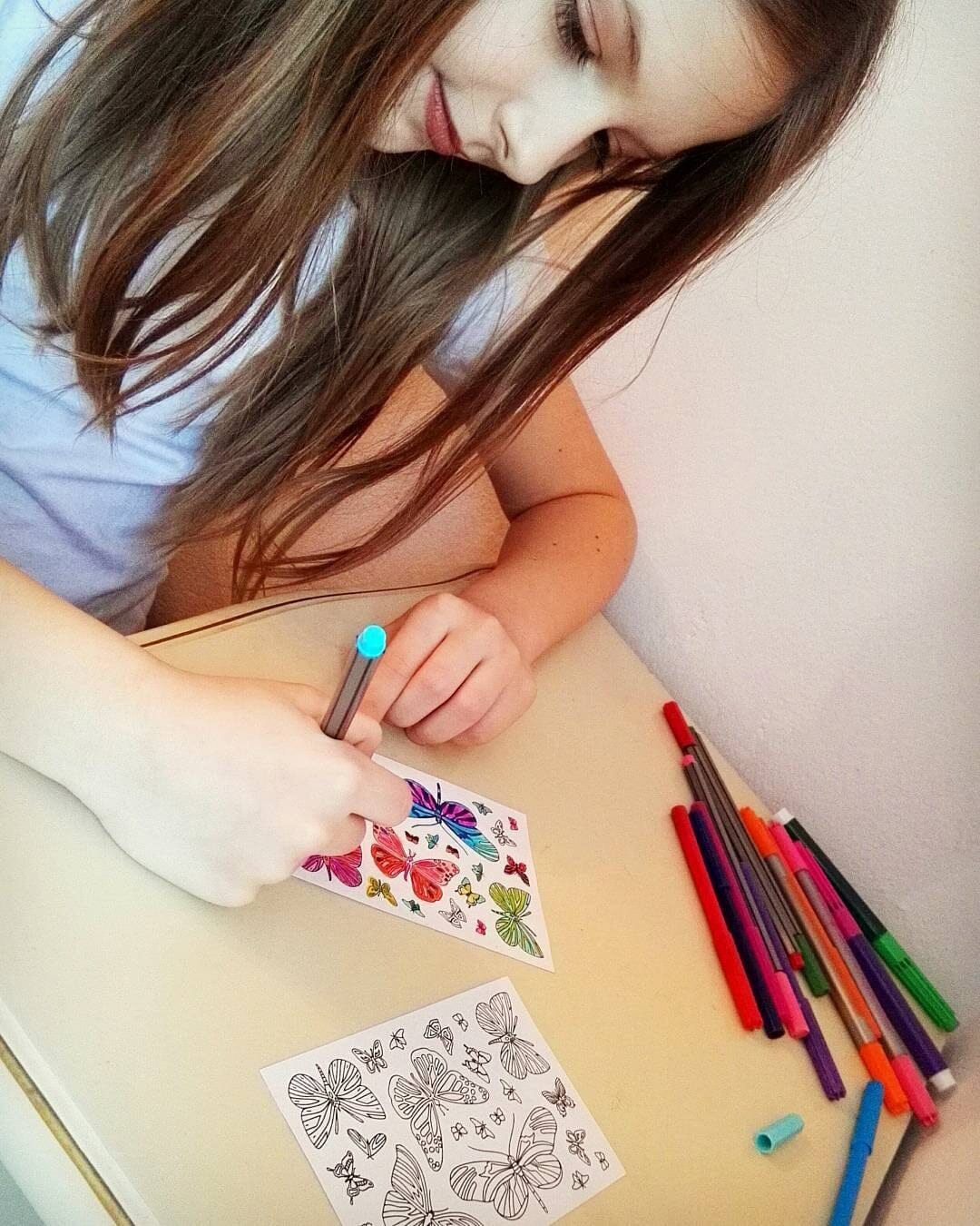 Anna Grunduls Design Butterfly Coloring Stickers Sticker / Aufkleber Anna Grunduls Design