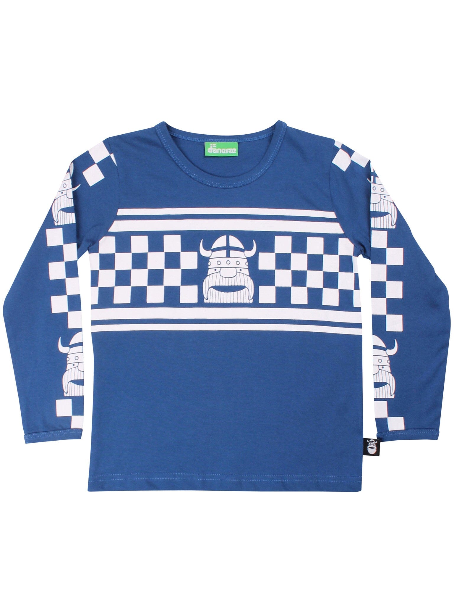 Danefae Longsleeve Radchecker Erik blau weiß Langarmshirt Danefae
