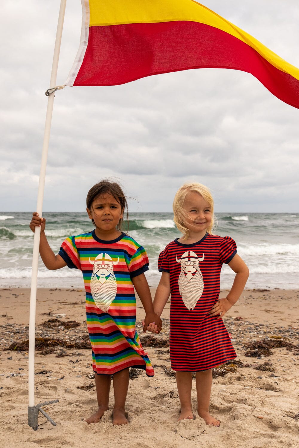 Danefae Kleid Freya Moon Dress bunte Streifen Kleid Danefae