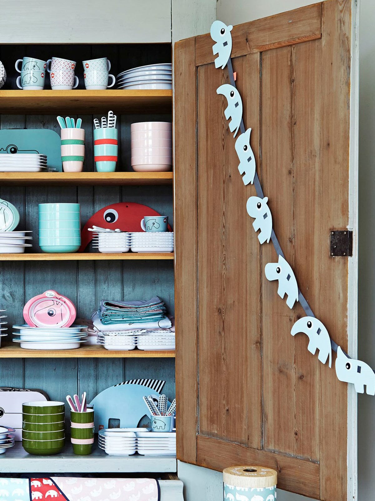 Done By Deer Girlande Contour Tiere rosa / powder Girlande Done by Deer