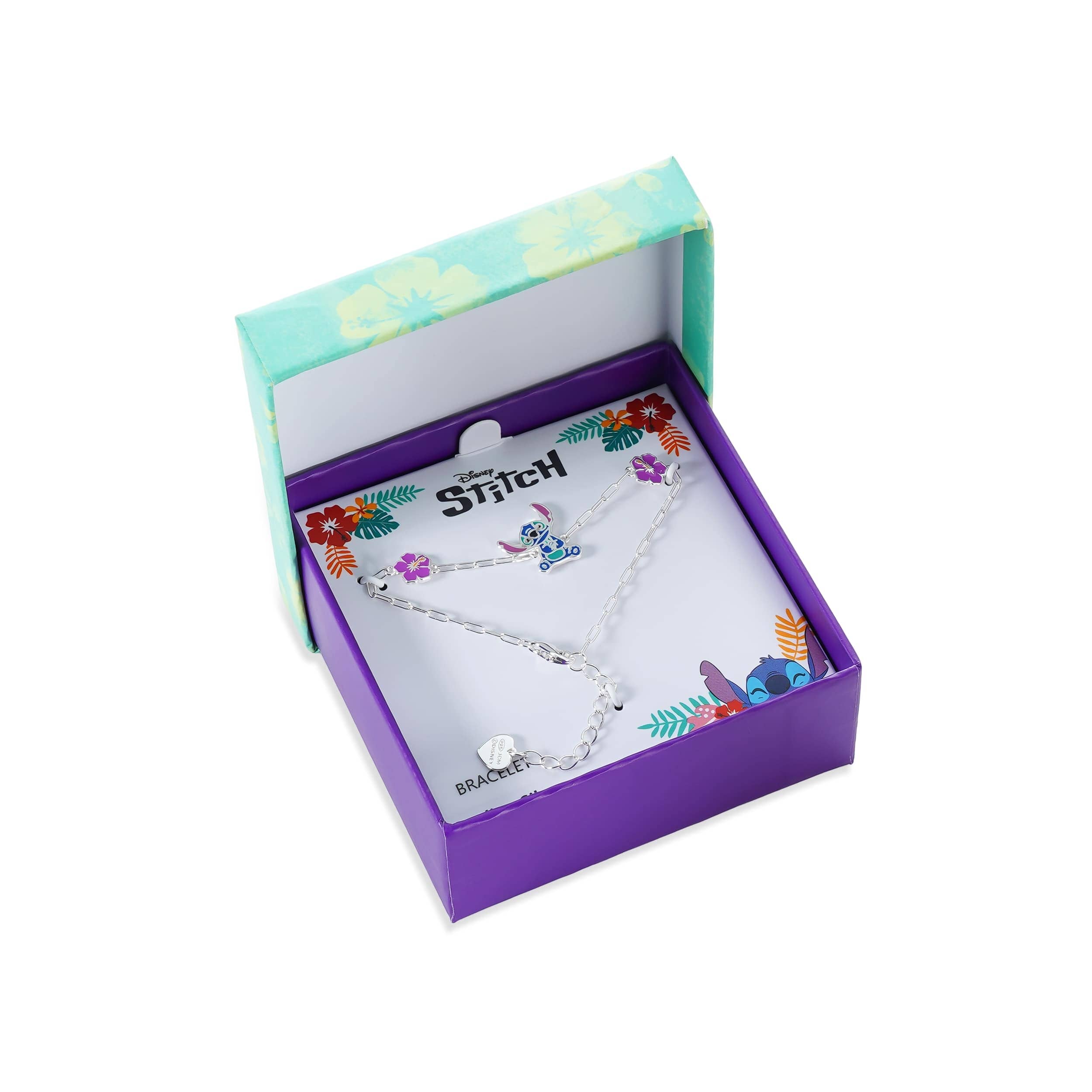 Disney Armband Stitch mit Blumen – Kinderarmband 925 Silber ©DISNEY Armbänder DISNEY