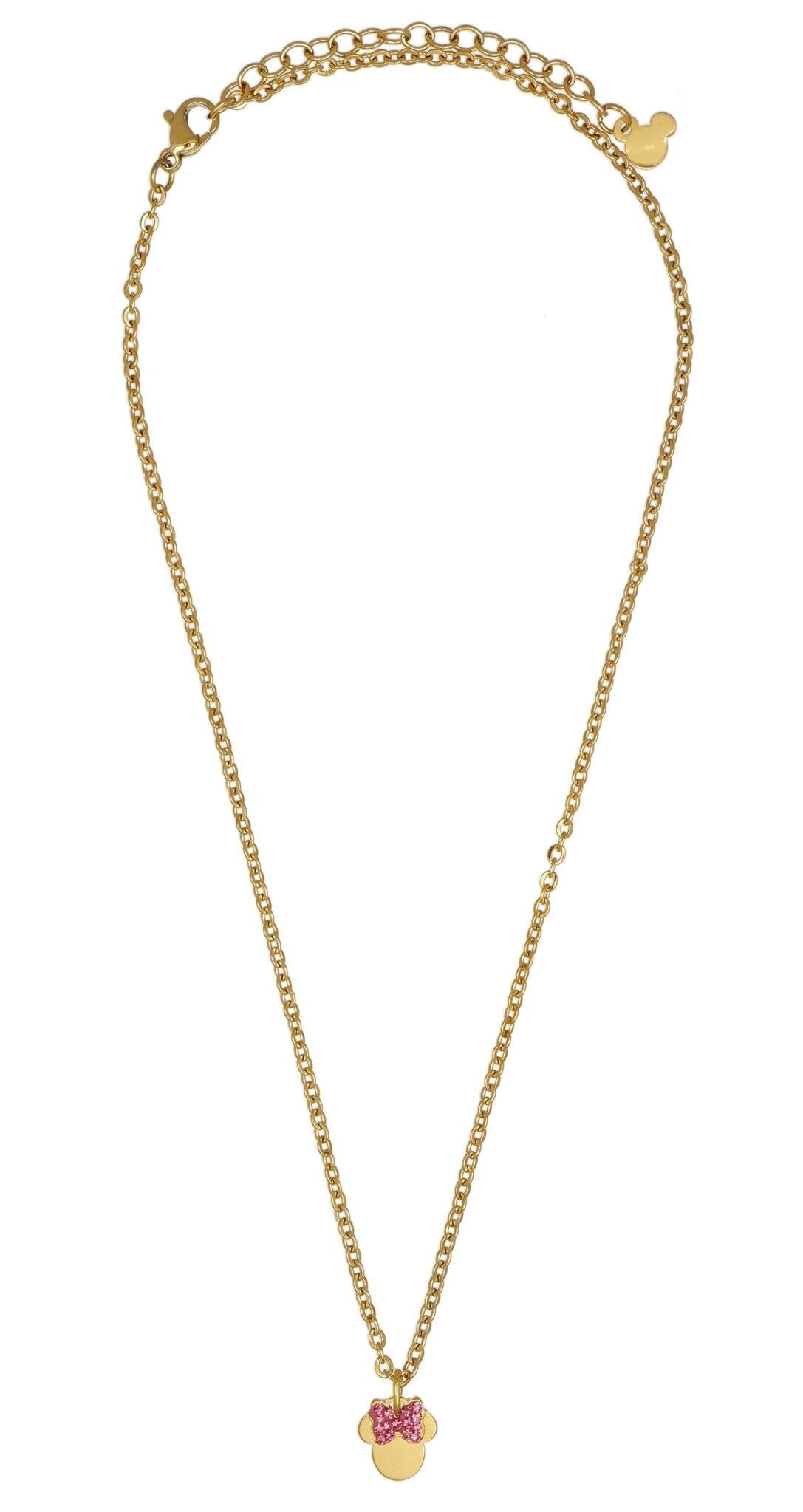 Disney Kinder Kette Minnie Mouse ©DISNEY rosa aus Edelstahl goldfarben Kette DISNEY