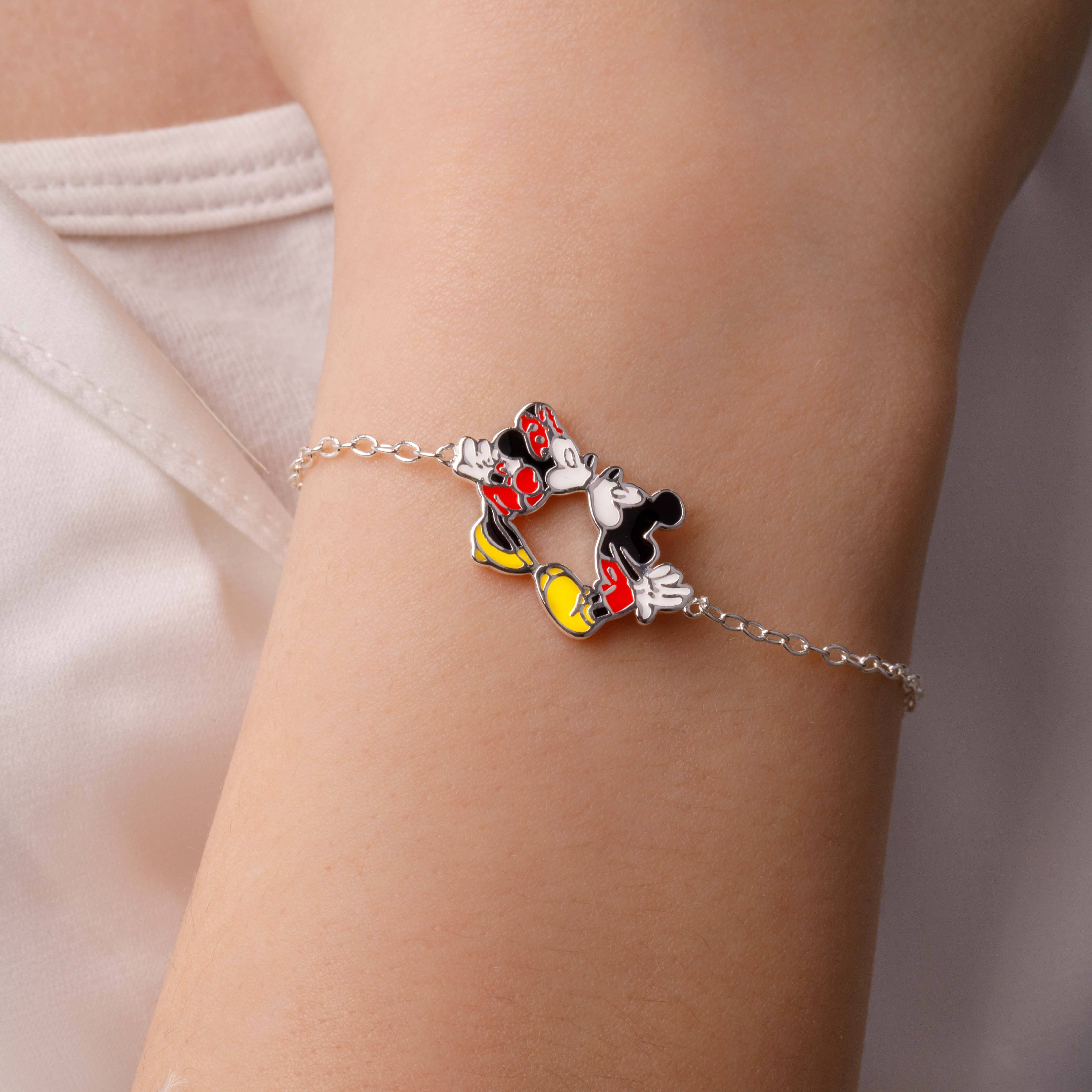 Disney Kinder Armband Mickey & Minnie Kuss ©DISNEY aus 925er Silber Armbänder DISNEY