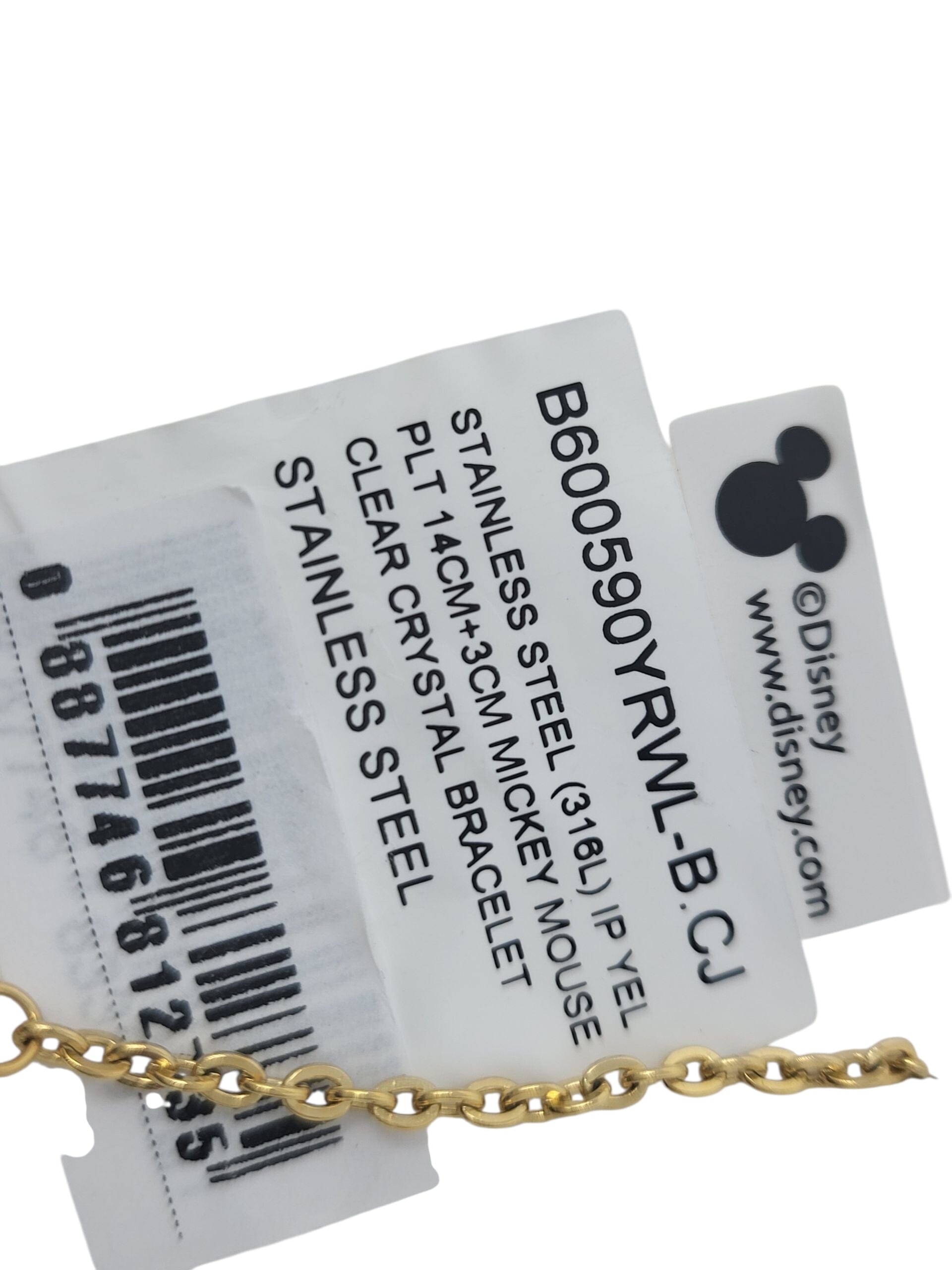 Disney Kinder Armband Mickey Mouse mit Kristallen ©DISNEY goldfarben aus Edelstahl Armband DISNEY