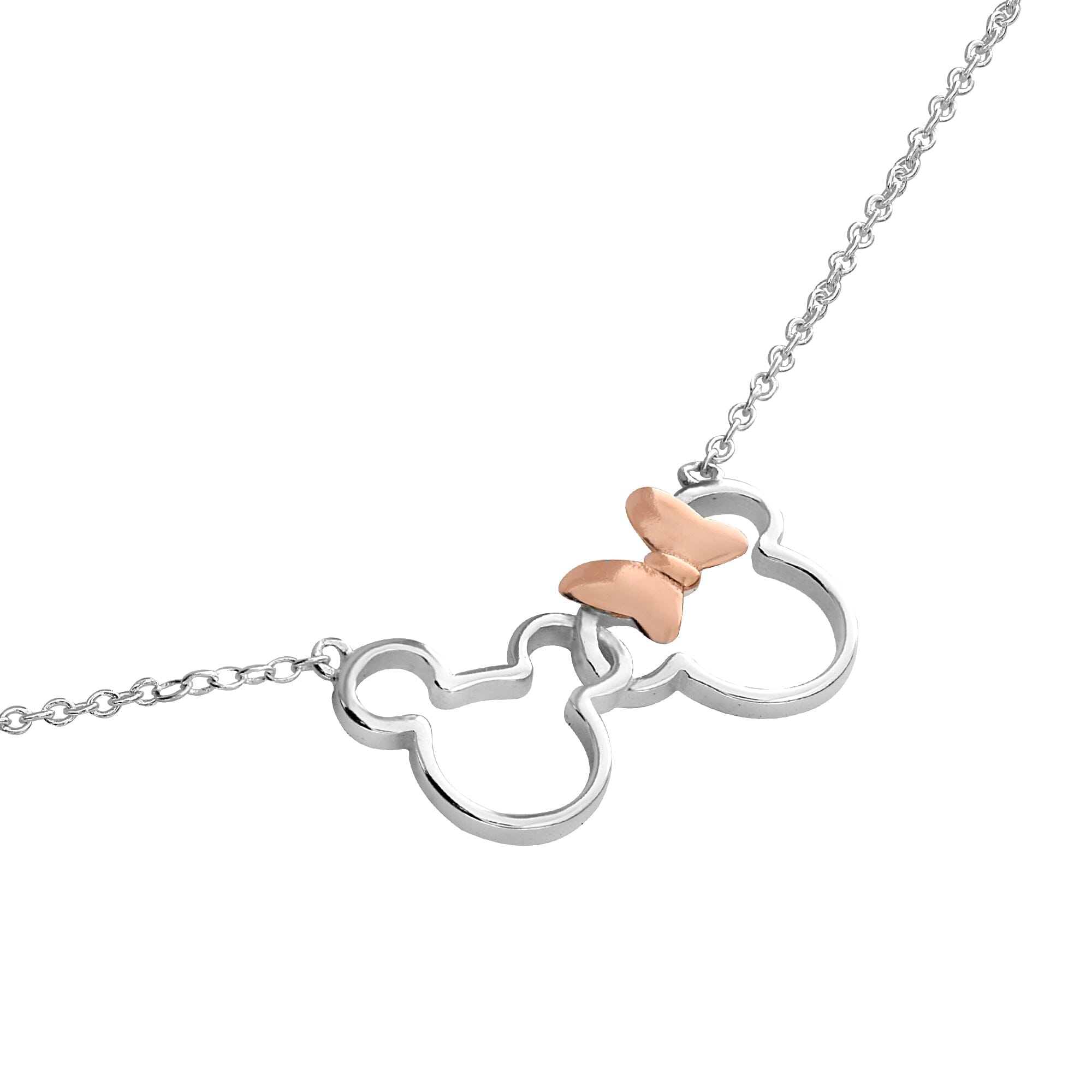 Disney Kinder Kette Mickey & Minnie Outline ©DISNEY aus 925er Silber Ketten DISNEY