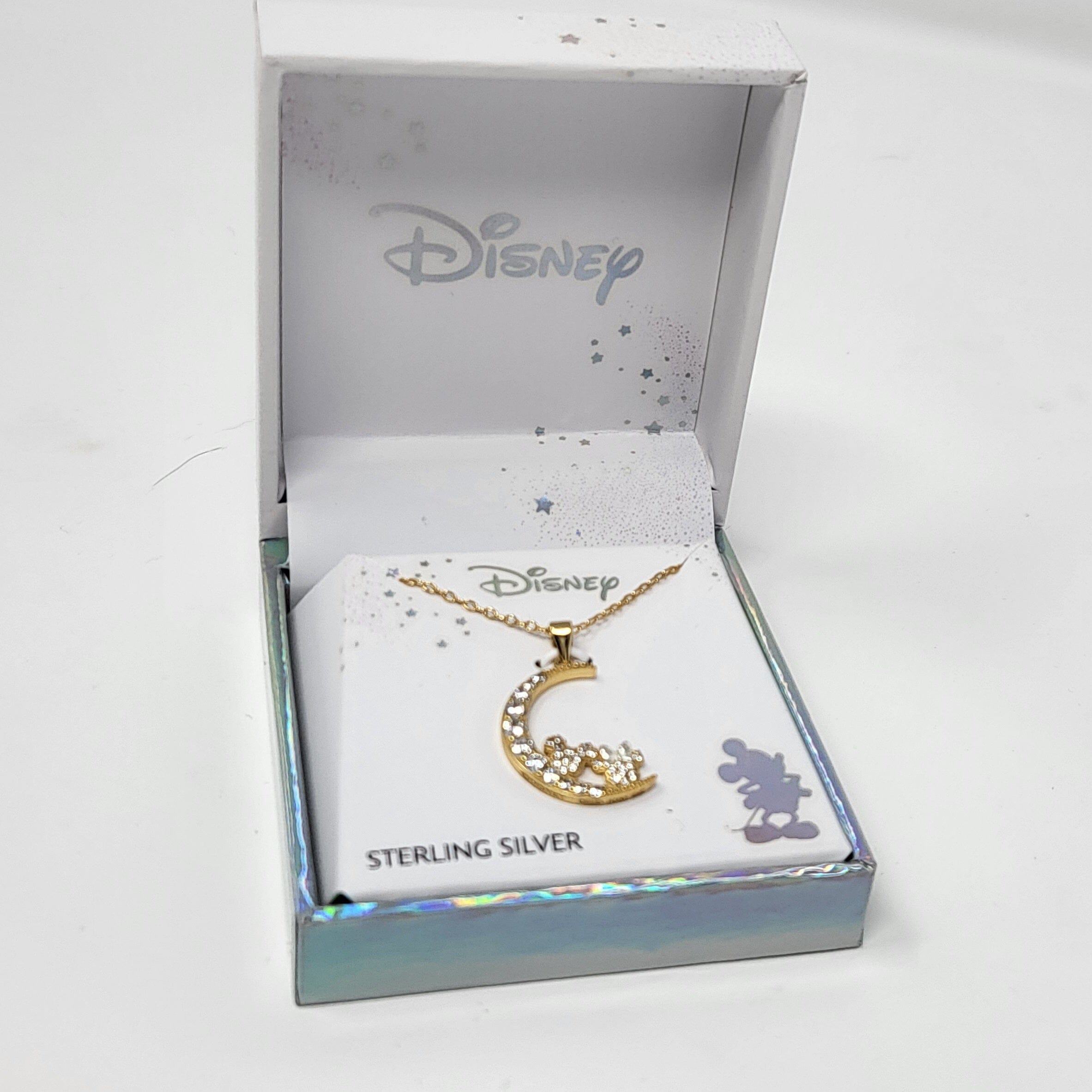 Disney Kinder Kette Mond Micky und Minnie Mouse ©DISNEY vergoldet aus 925er Silber Ketten DISNEY