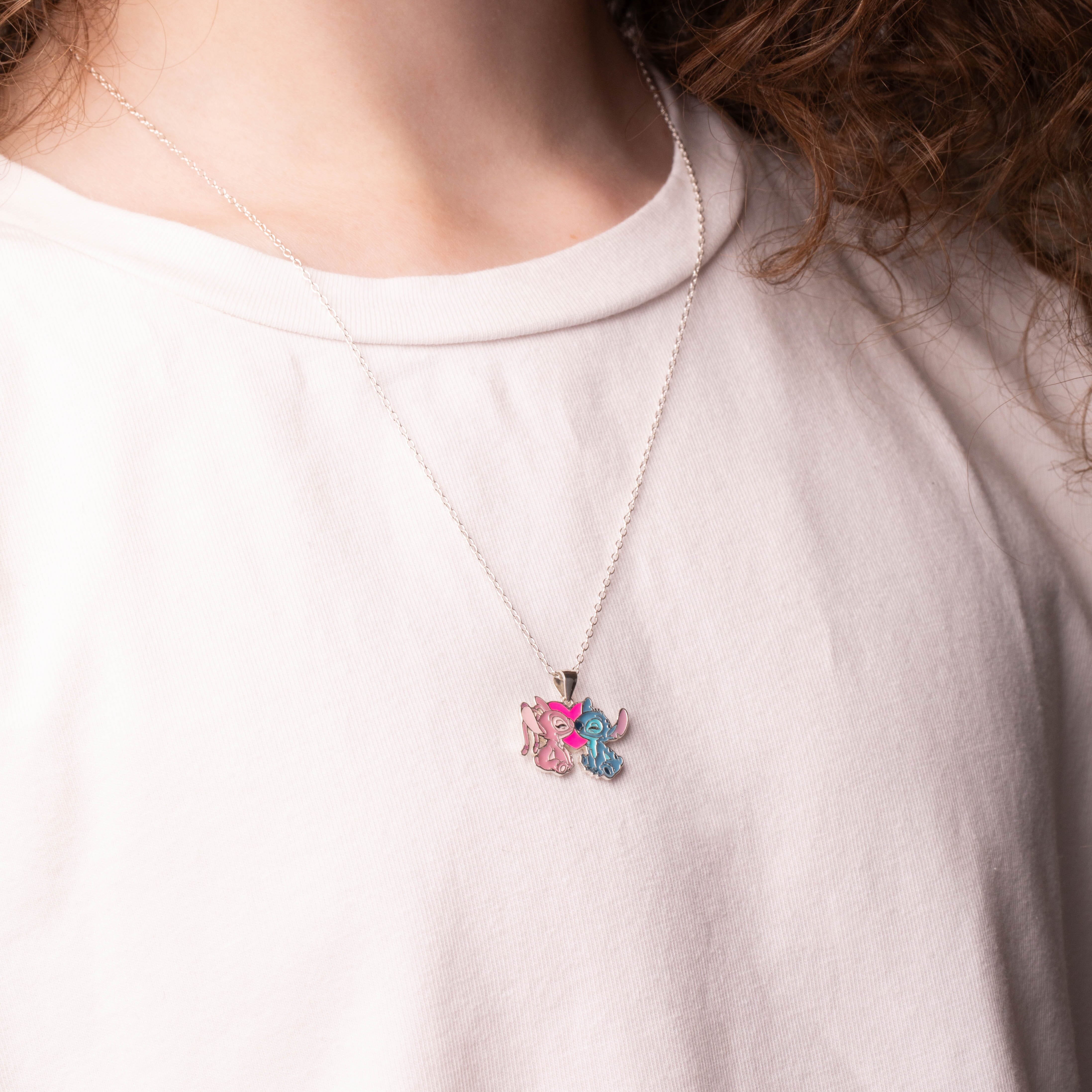 Disney Kinder Kette Stitch & Angel ©DISNEY aus 925er Silber Ketten DISNEY