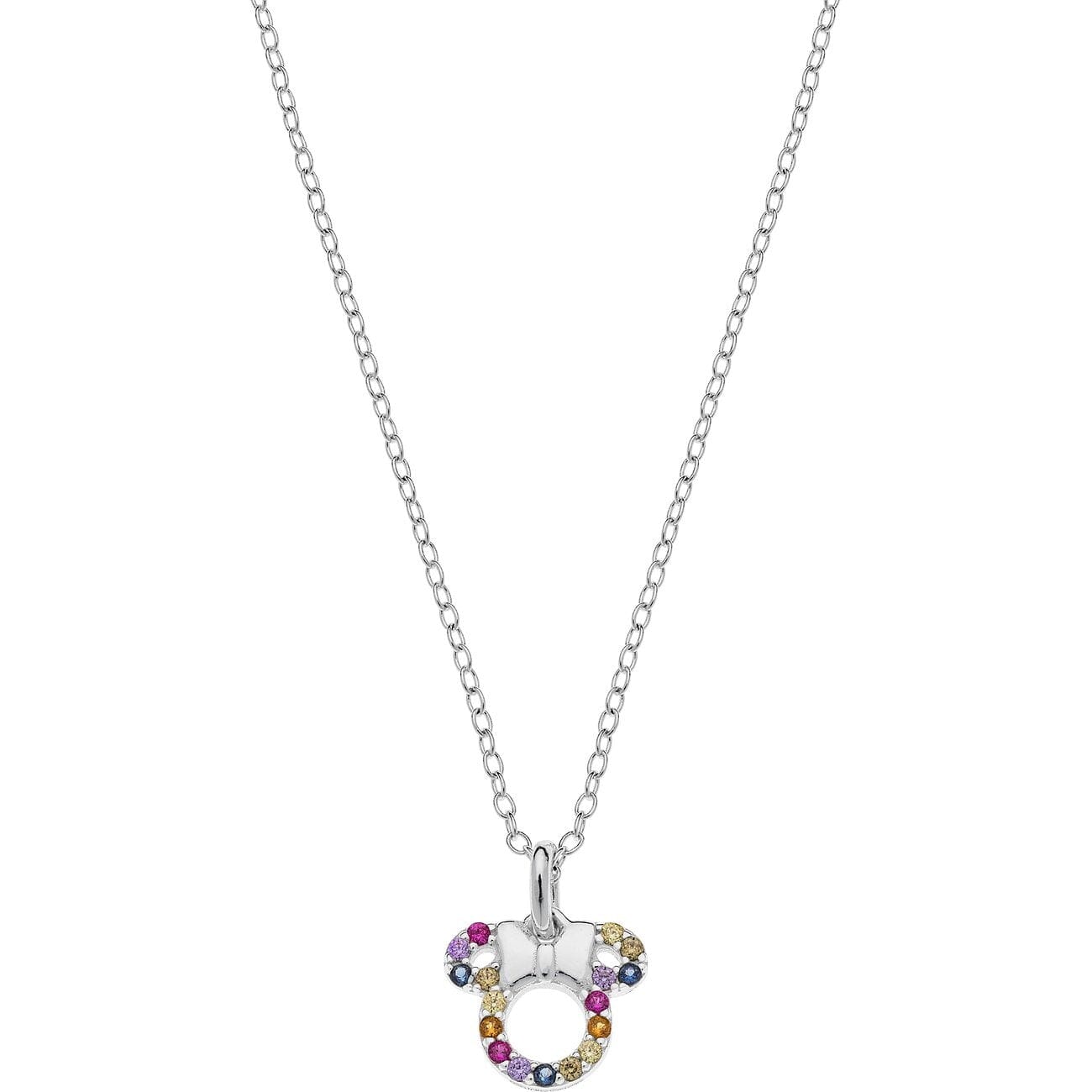 Disney Kinder Kette Micky Mouse ©DISNEY hell bunt aus 925er Silber Ketten DISNEY