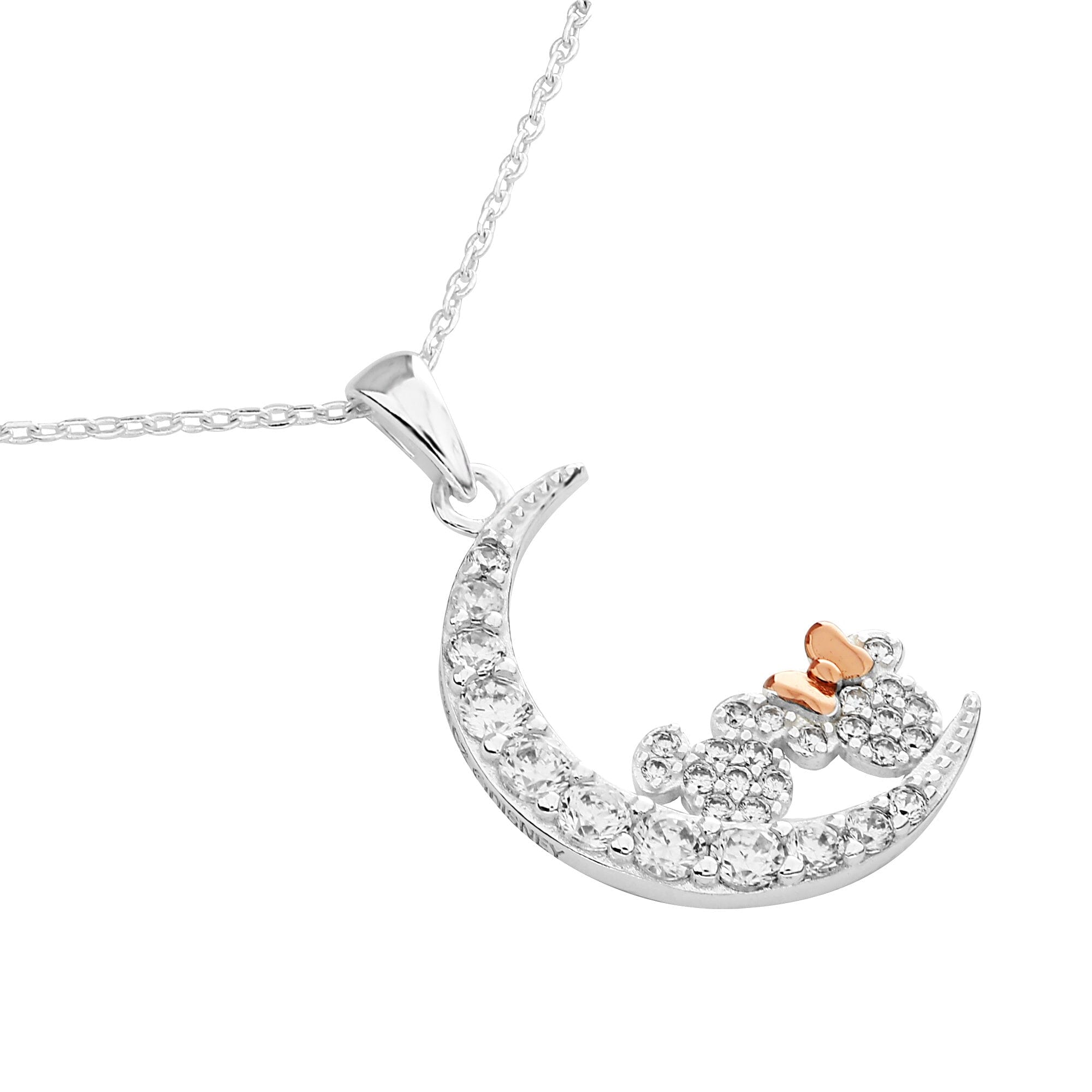 Disney Kinder Kette Mond Micky und Minnie Mouse ©DISNEY silber rosegold aus 925er Silber Ketten DISNEY