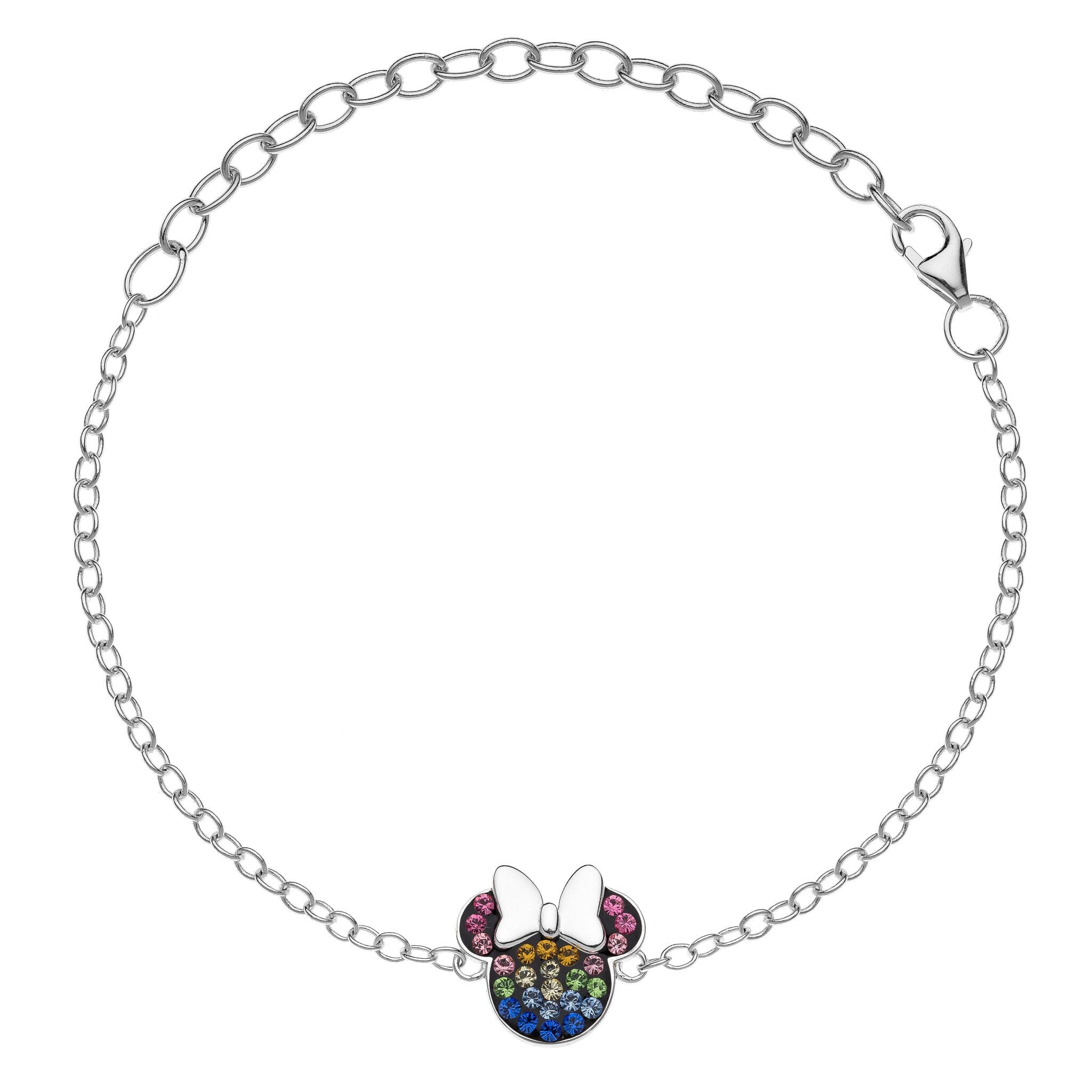 Disney Kinder Armband Minnie Mouse ©DISNEY mehrfarbig Schleife aus 925er Silber Armband DISNEY