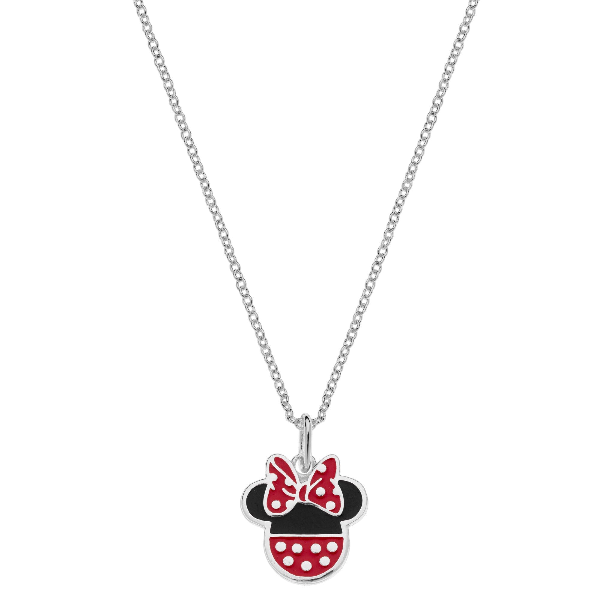Disney Kinder Kette Minnie Mouse ©DISNEY schwarz rot aus 925er Silber Kette DISNEY