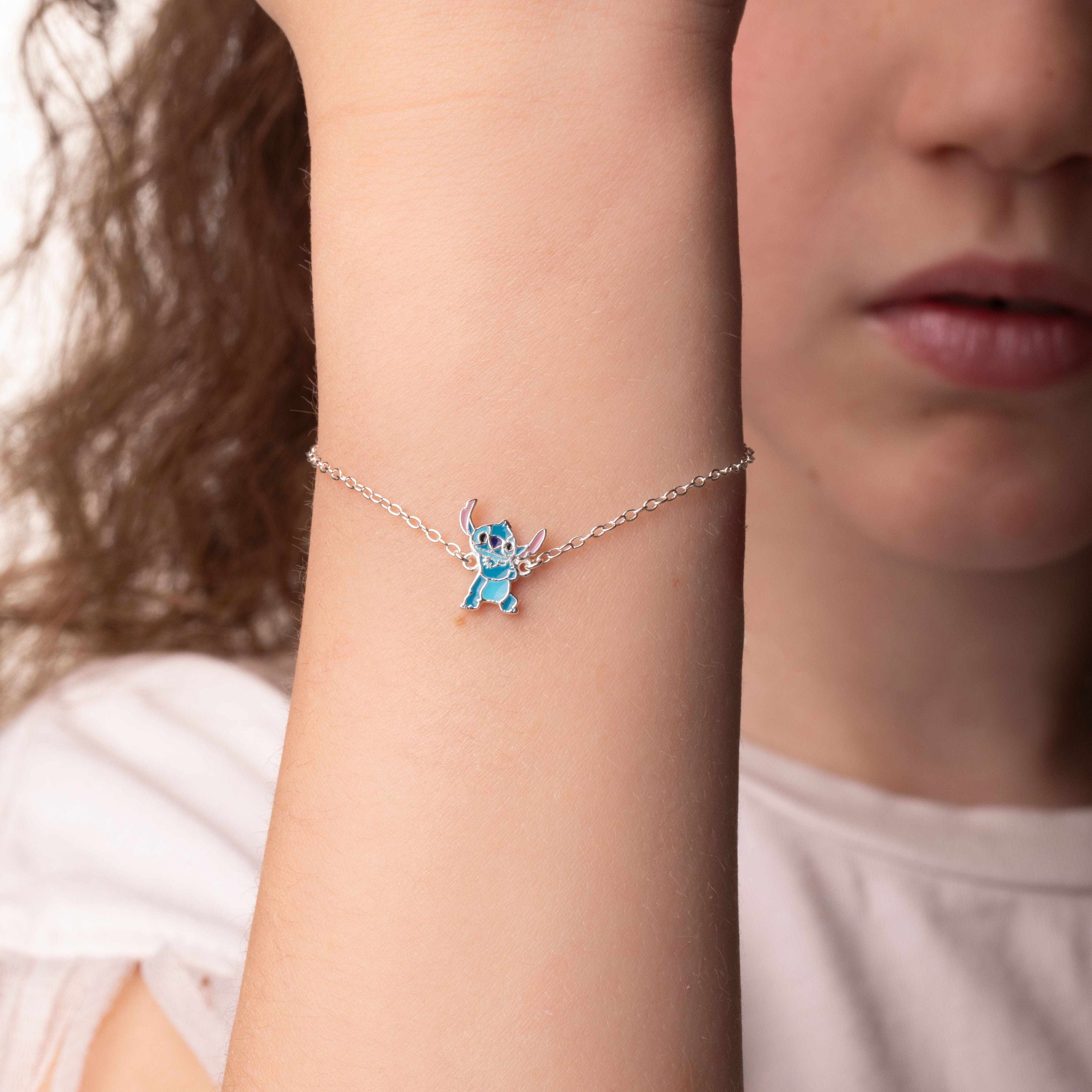 Disney Kinderarmband Stitch aus 925er Silber – verstellbar & bunt emailliert ©DISNEY Armbänder DISNEY
