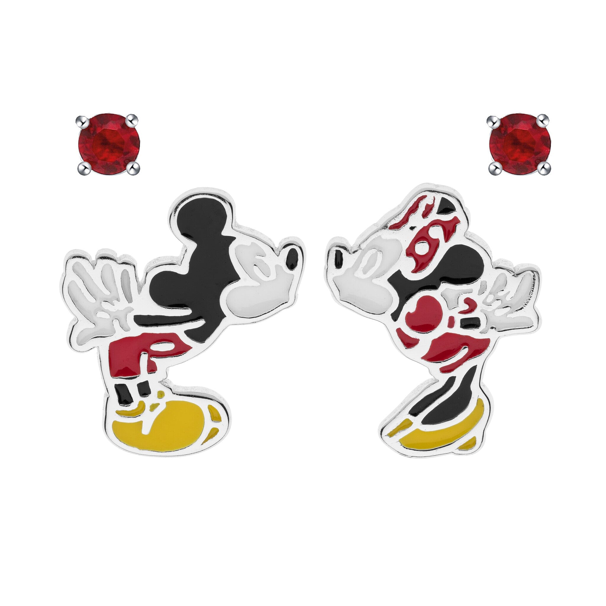 Disney Kinderohrringe Minnie Mouse aus 925er Silber ©DISNEY silber rot Schmuck DISNEY