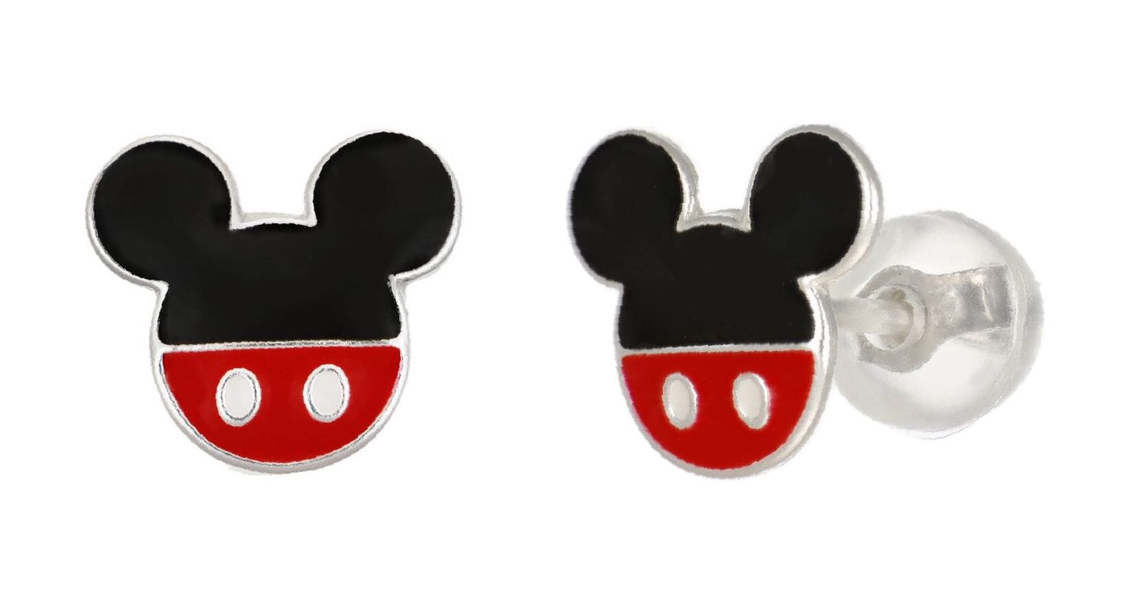 Disney Kinderohrringe Mickey Mouse – 925er Silber, Emaille-Design ©DISNEY Ohrringe DISNEY