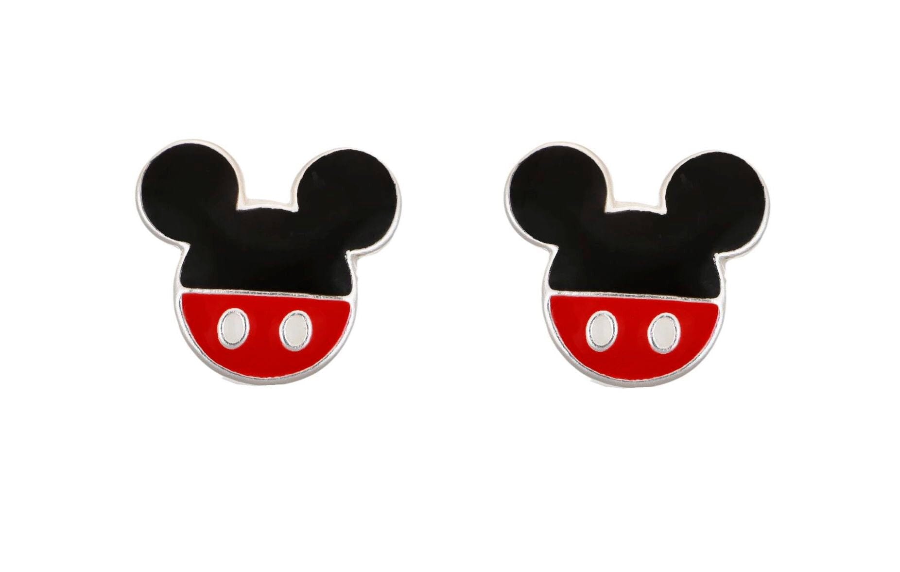 Disney Kinderohrringe Mickey Mouse – 925er Silber, Emaille-Design ©DISNEY Ohrringe DISNEY