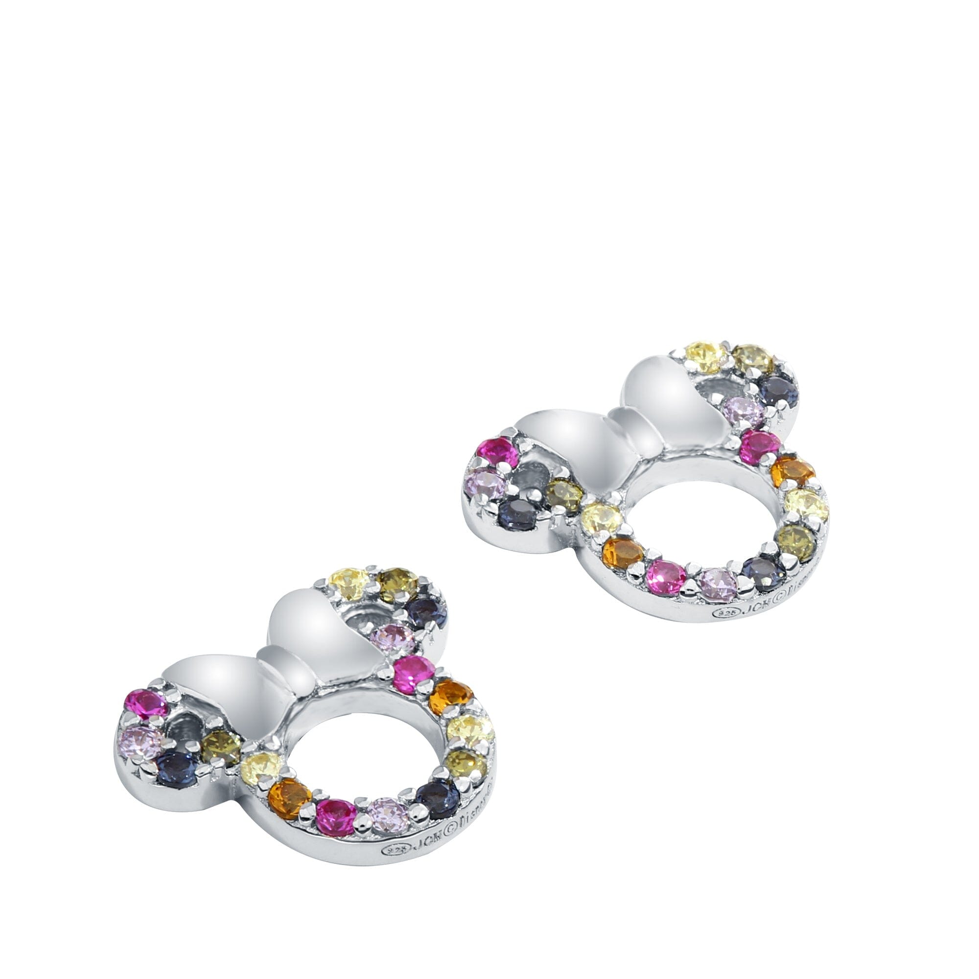 Disney Kinderohrringe Minnie Mouse aus 925er Silber ©DISNEY bunt Ohrringe DISNEY