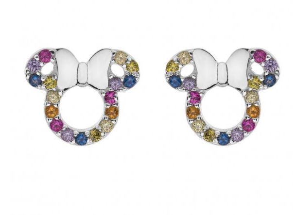 Disney Kinderohrringe Minnie Mouse aus 925er Silber ©DISNEY bunt Ohrringe DISNEY