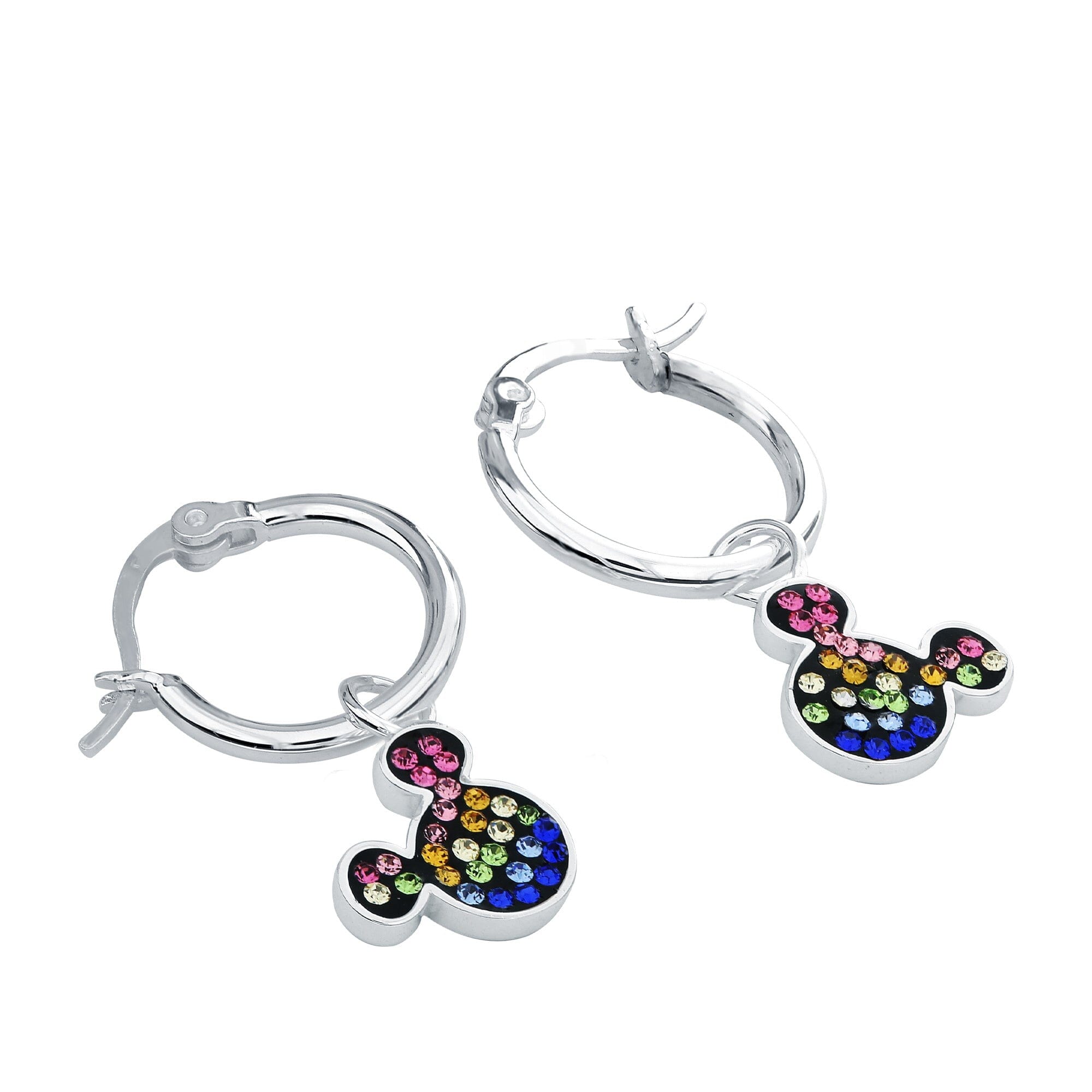 Disney Kinderohrringe Minnie Mouse aus 925er Silber ©DISNEY bunt Hänger Ohrringe DISNEY