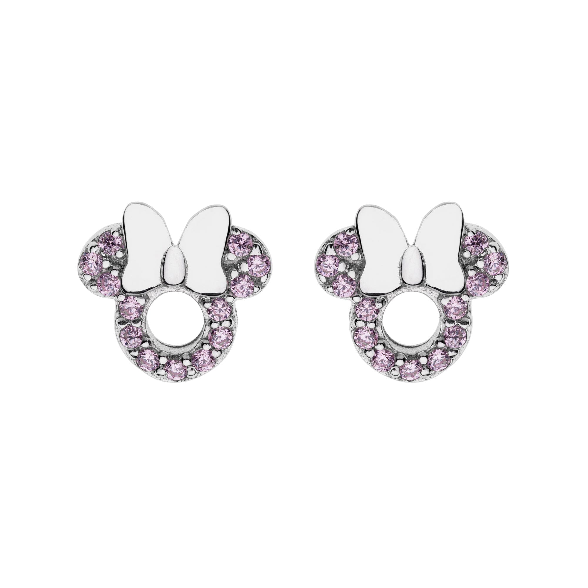 Disney Kinderohrringe Minnie Mouse aus 925er Silber ©DISNEY rosa Ohrringe DISNEY