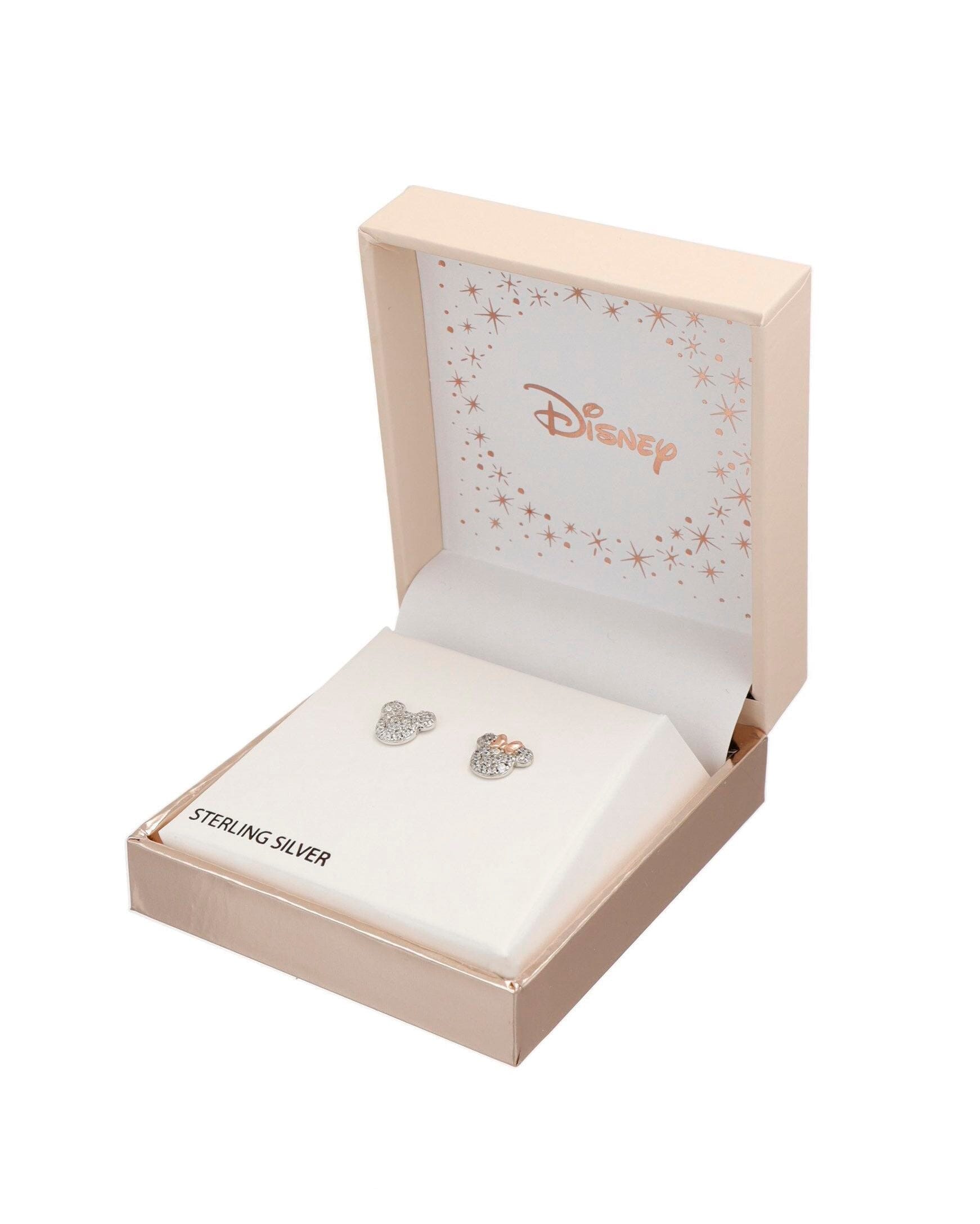 Disney Kinderohrringe Minnie Mouse – 925er Silber mit Zirkonia & Schleife ©DISNEY Ohrringe DISNEY