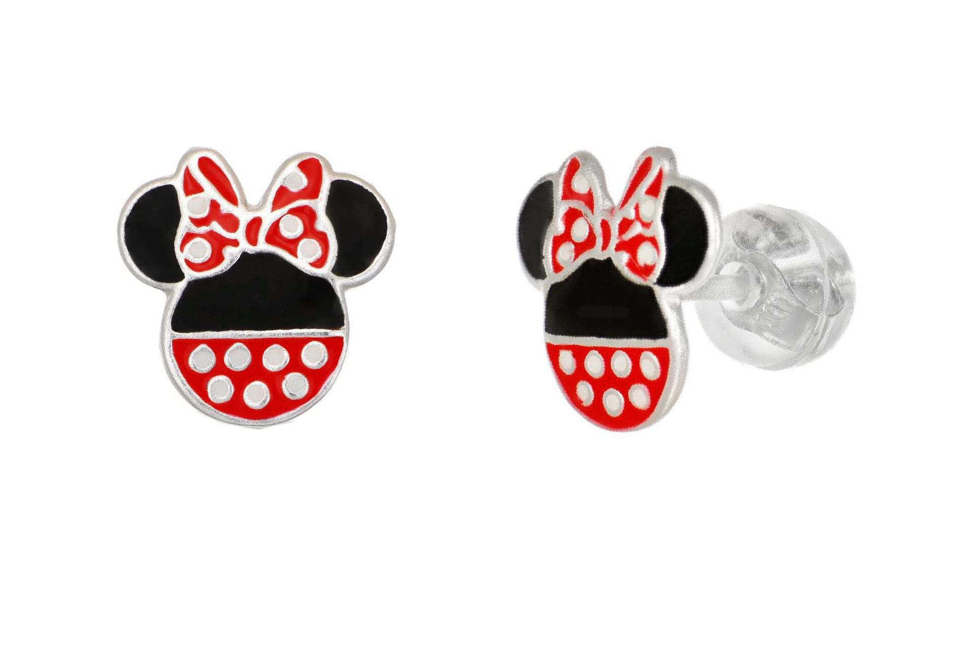 Disney Kinderohrringe Minnie Mouse aus 925er Silber ©DISNEY silber rot Ohrringe DISNEY