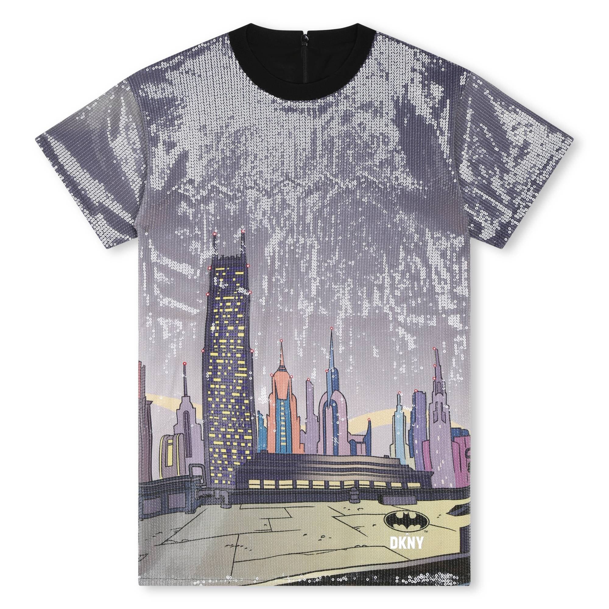 DKNY KIDS Kleid Gotham Batman mit Pailletten Kleid DKNY