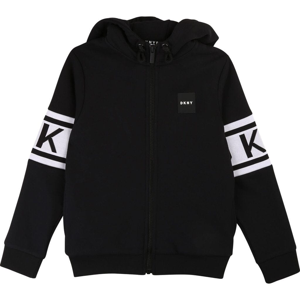 DKNY KIDS Sweatjacke schwarz Logo Hoodie Hoodie DKNY