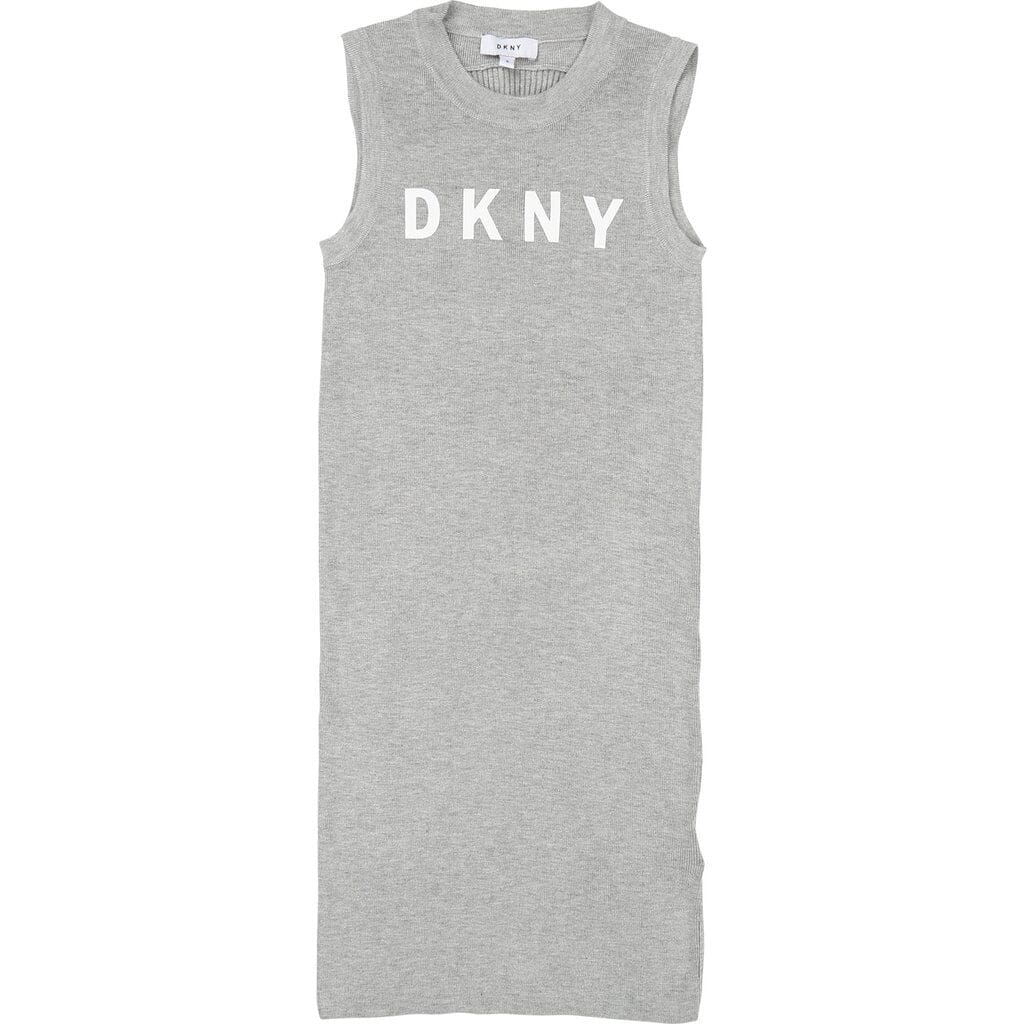 DKNY KIDS Strickkleid ärmellos grau Kleid DKNY
