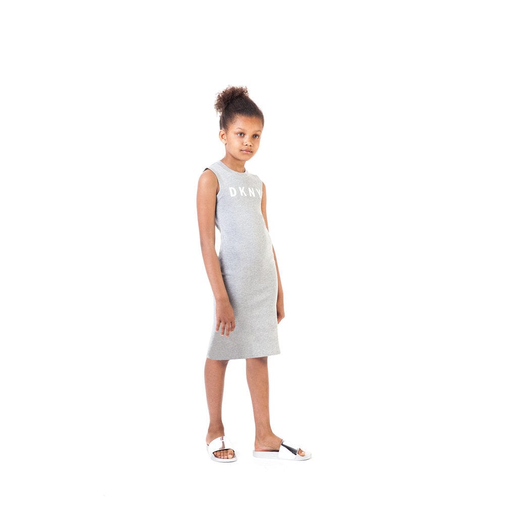 DKNY KIDS Strickkleid ärmellos grau Kleid DKNY