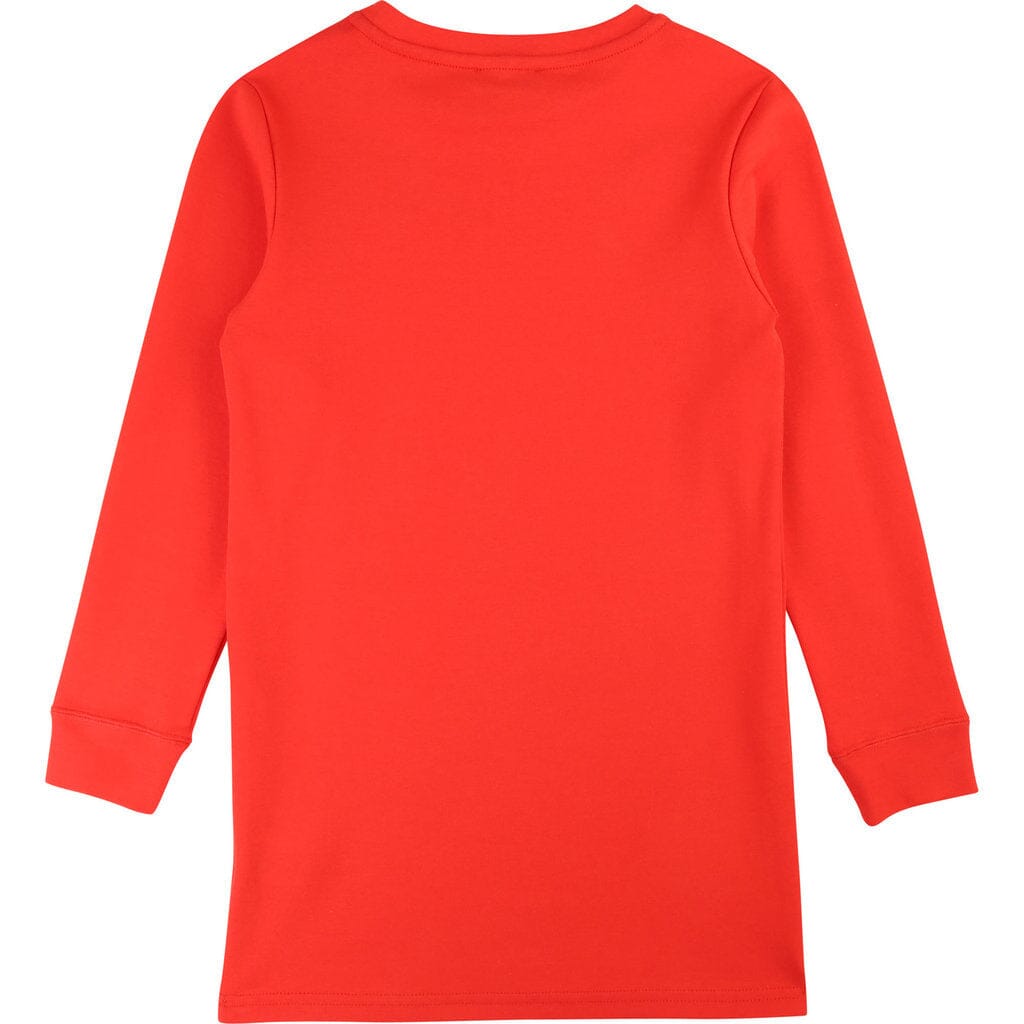 DKNY KIDS Kleid rot langarm mit Logo Kleid DKNY